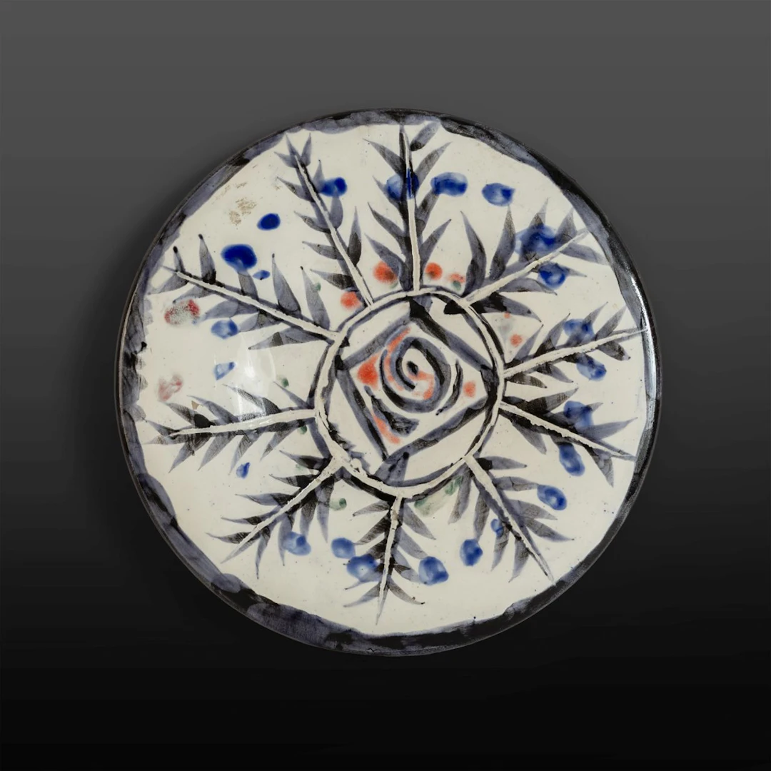 PABLO PICASSO (1881-1973) Motif N.7 1963 piatto in ceramica ø cm 25