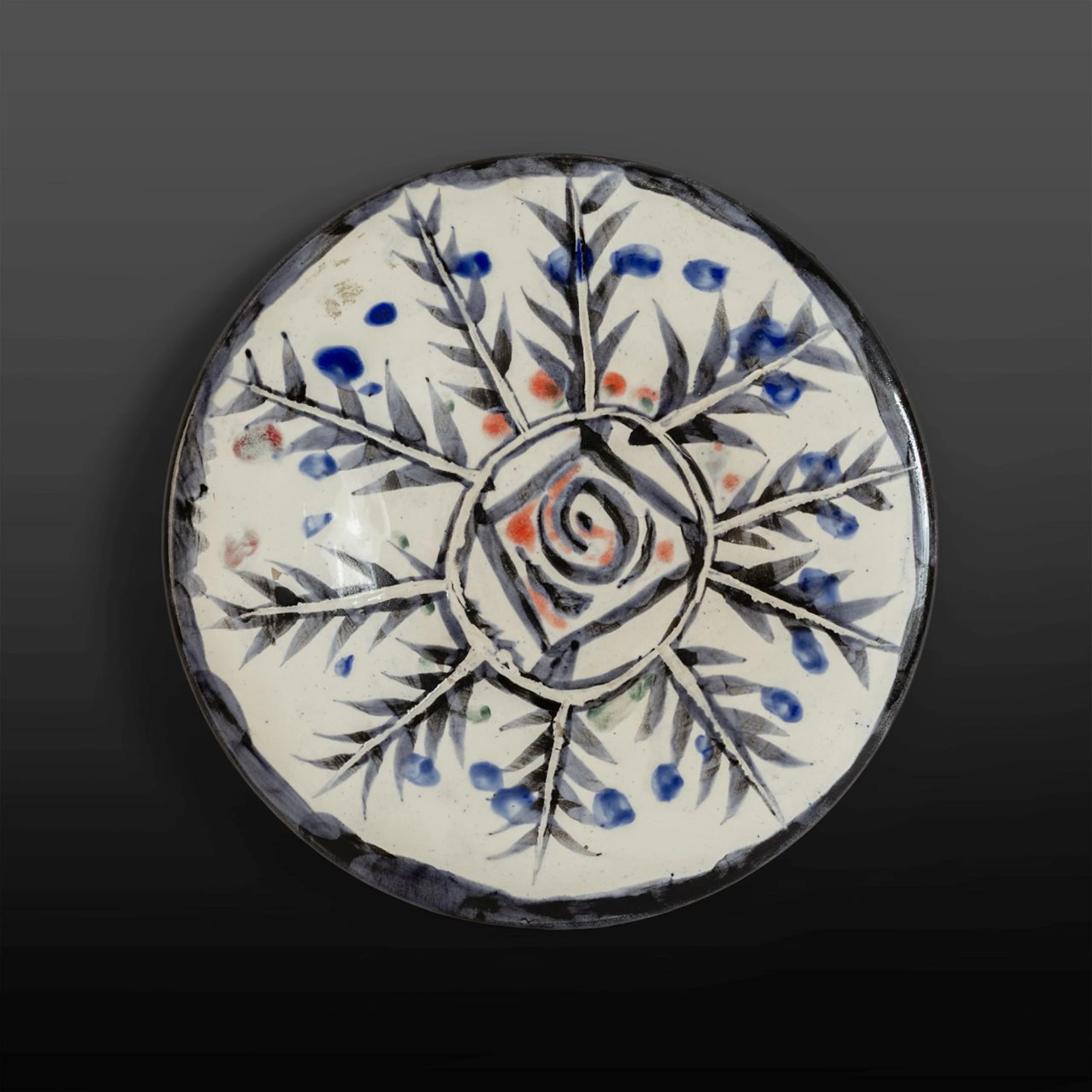 PABLO PICASSO (1881-1973) Motif N.7 1963 piatto in ceramica ø cm 25