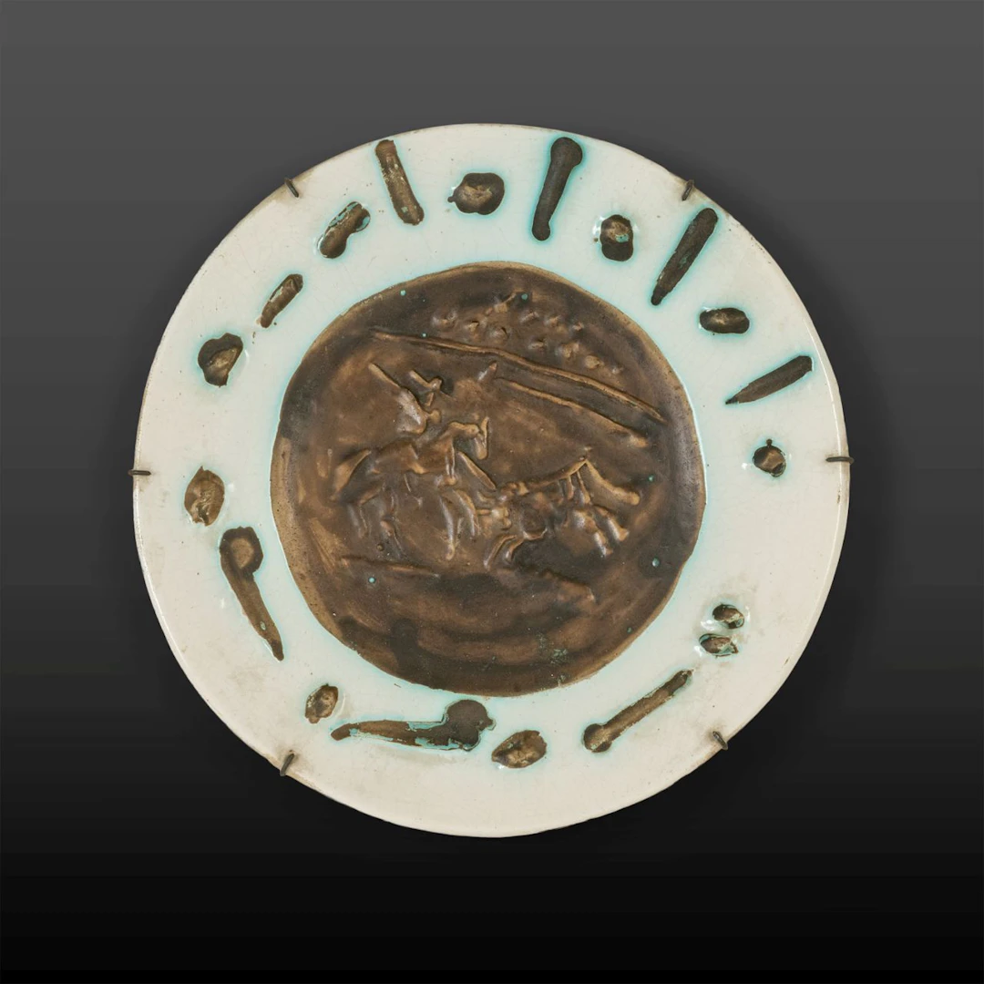 PABLO PICASSO (1881-1973) Picador 1953 piatto in ceramica (parte centrale