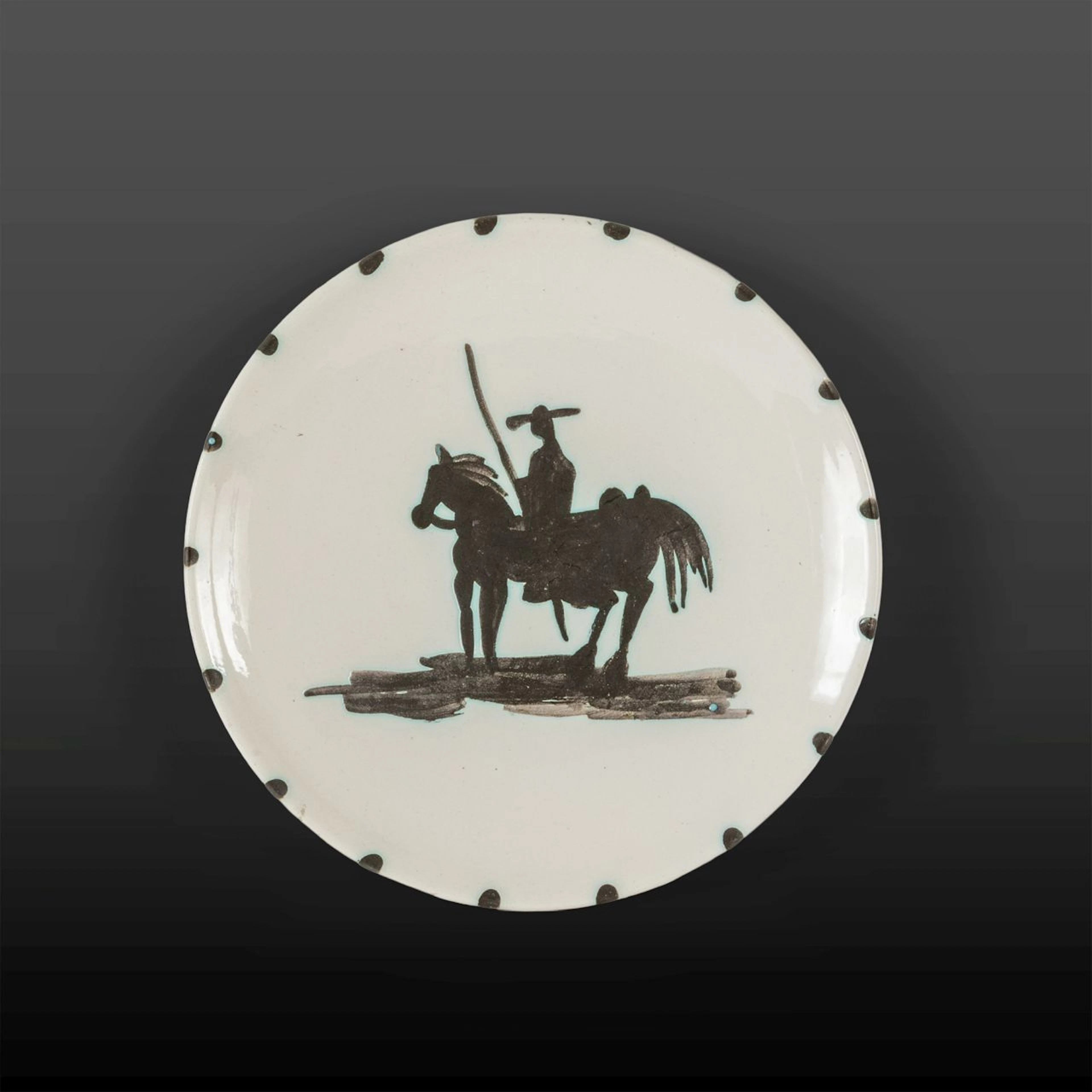 PABLO PICASSO (1881-1973) Picador 1952 piatto in ceramica diam cm