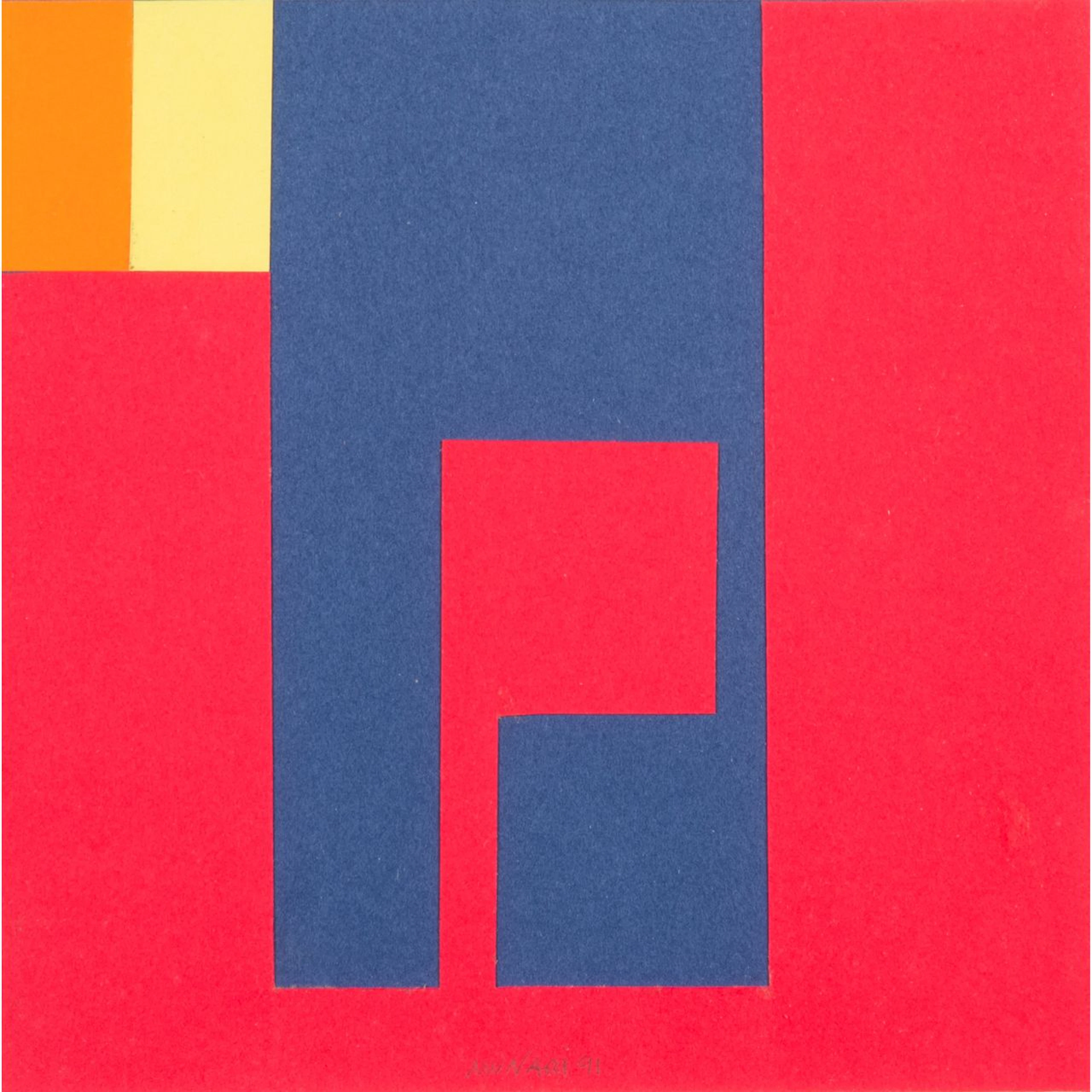 BRUNO MUNARI (1907-1998) Negativo - Positivo 1991 collage su cartoncino