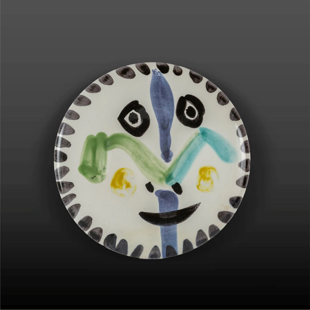 PABLO PICASSO (1881-1973) Visage N.144 1963 piatto in ceramica ø cm