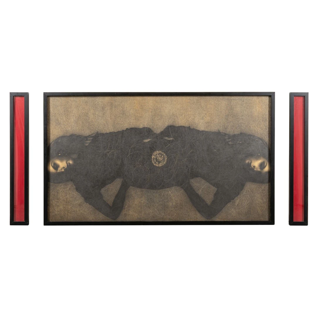 OMAR GALLIANI (1954-) Nel mio cuore 2001 matita e pigmento su tavola