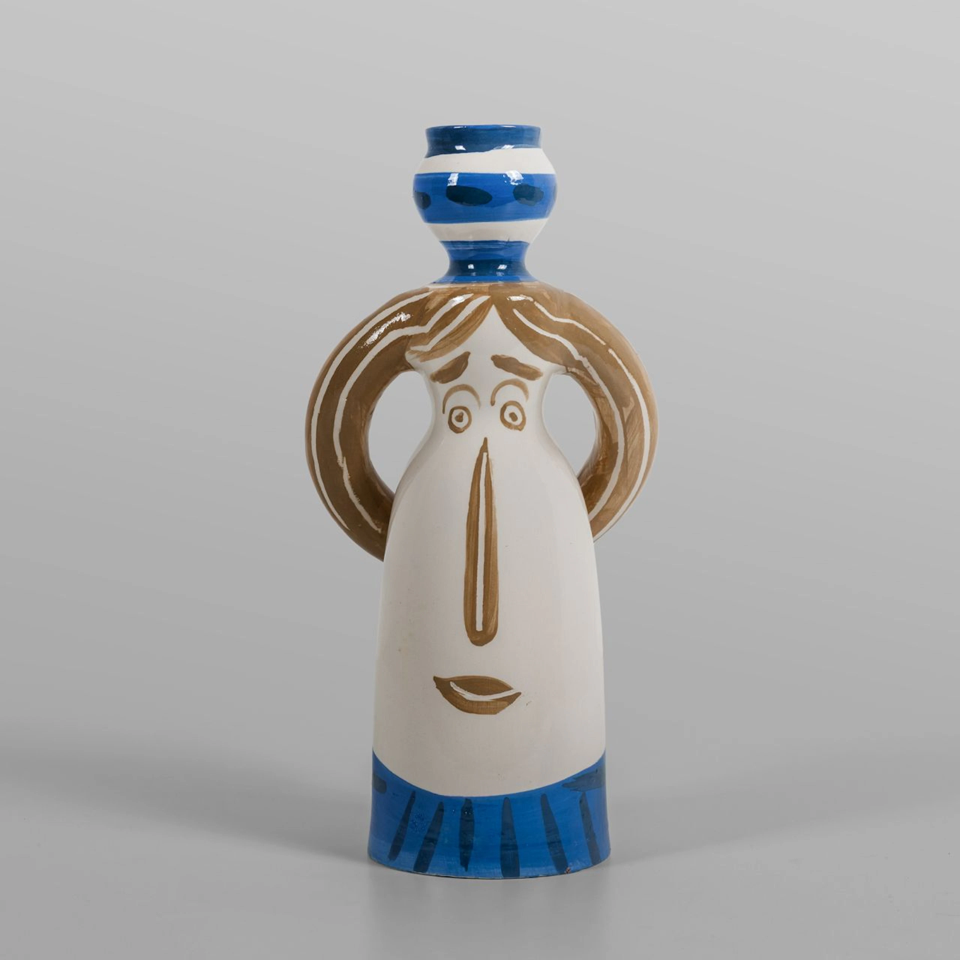 PABLO PICASSO (1881-1973) Lampe Femme 1955 terracotta dipinta h cm