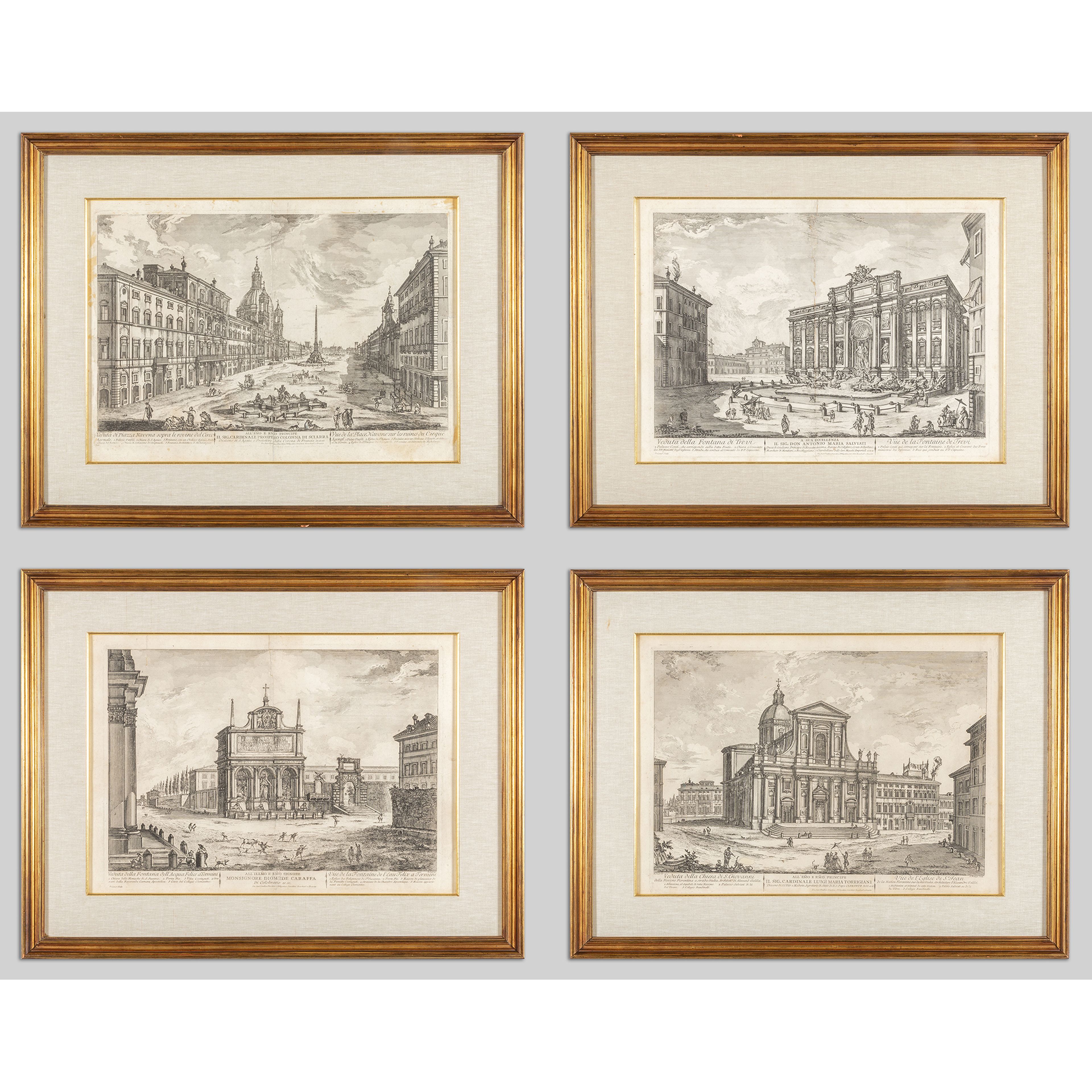 'Vedute di Roma' quattro stampe cm. 60x42