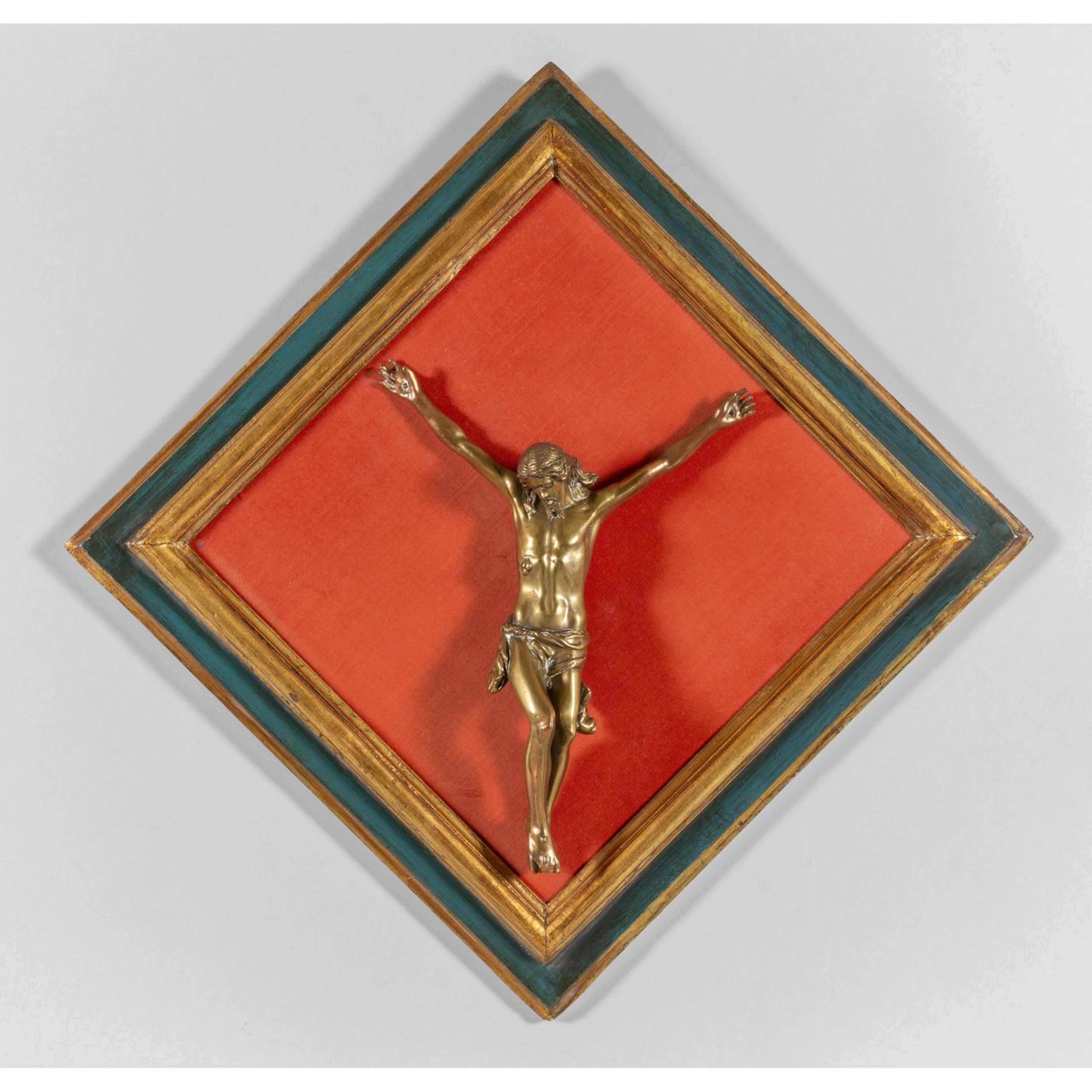 Cristo in bronzo dorato cm. 28x40