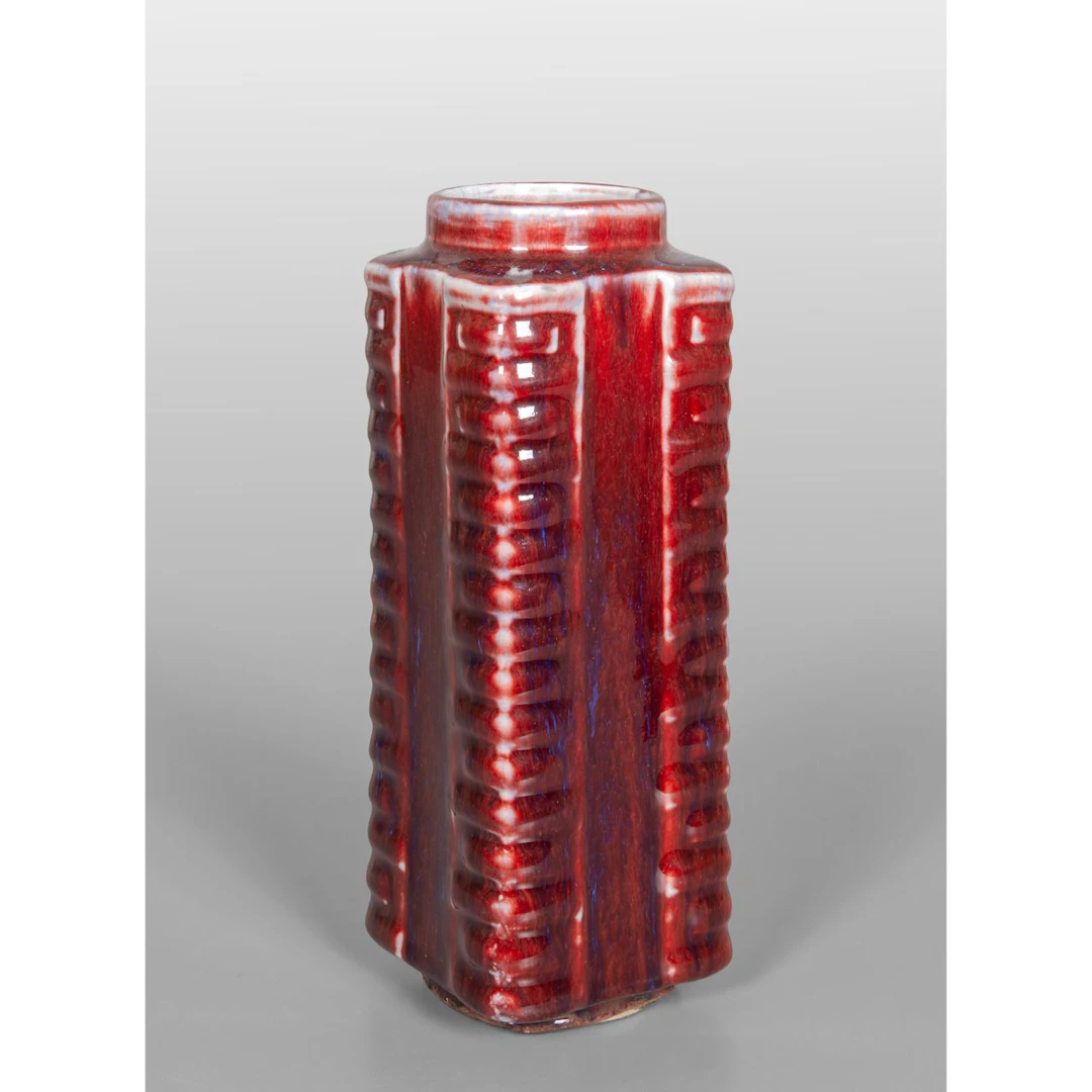 Vaso Cong sangue di bue, marcato alla base h.cm.24