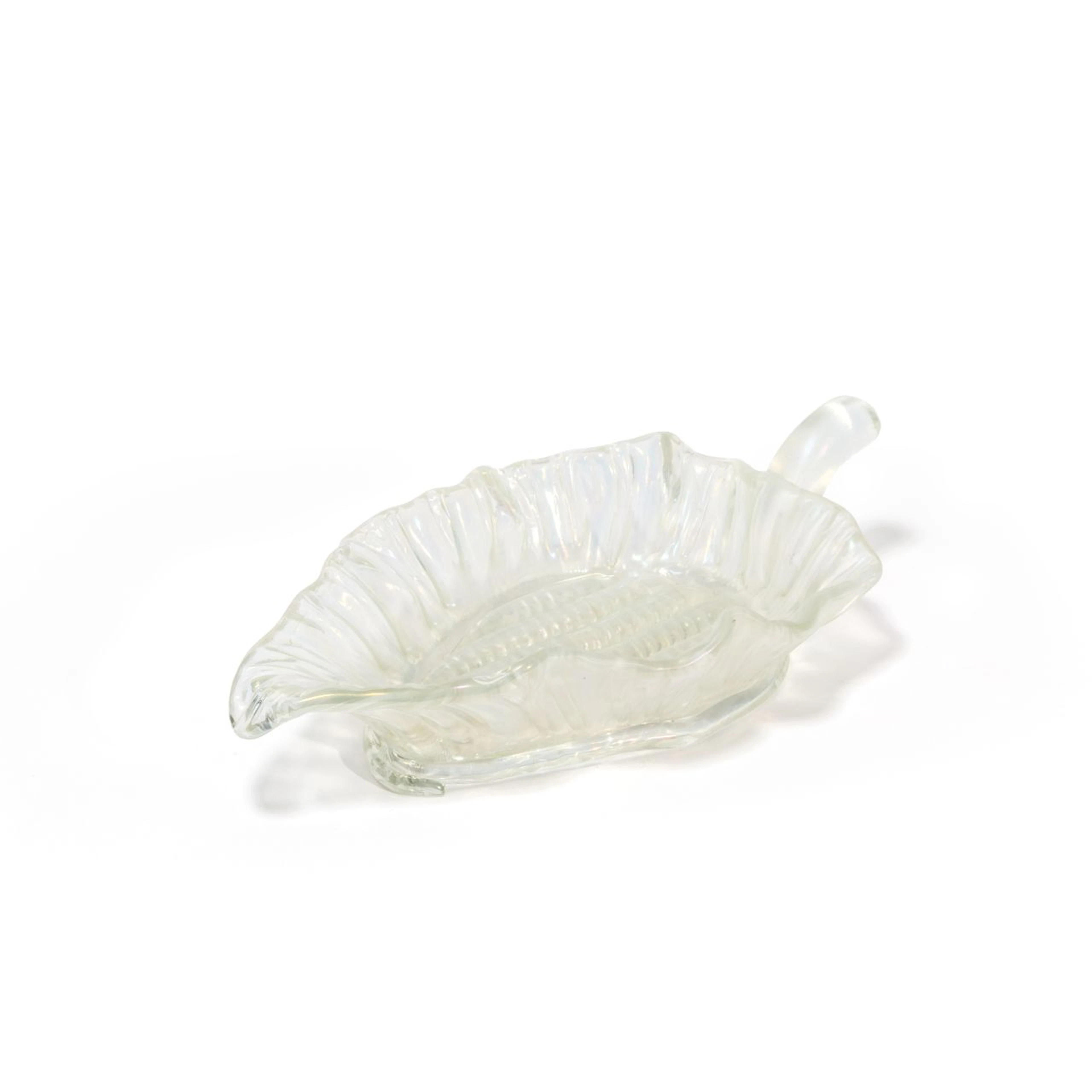 ERCOLE BAROVIER, BAROVIER & TOSO, 1940 ca. Una coppa a foglia in cristallo