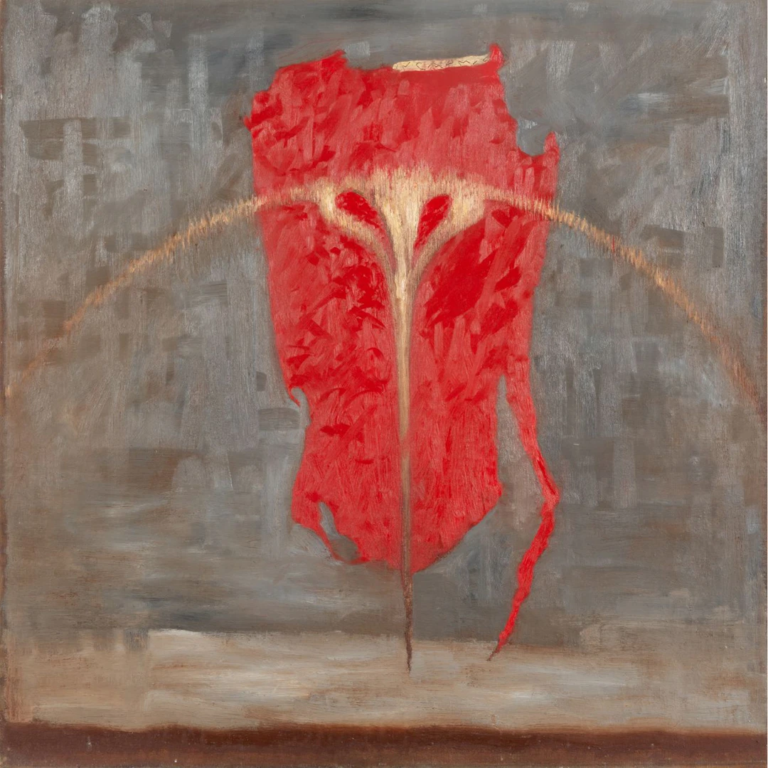 OMAR GALLIANI (1954-) Se 1990 olio su tela cm 100x100 firmato, datato