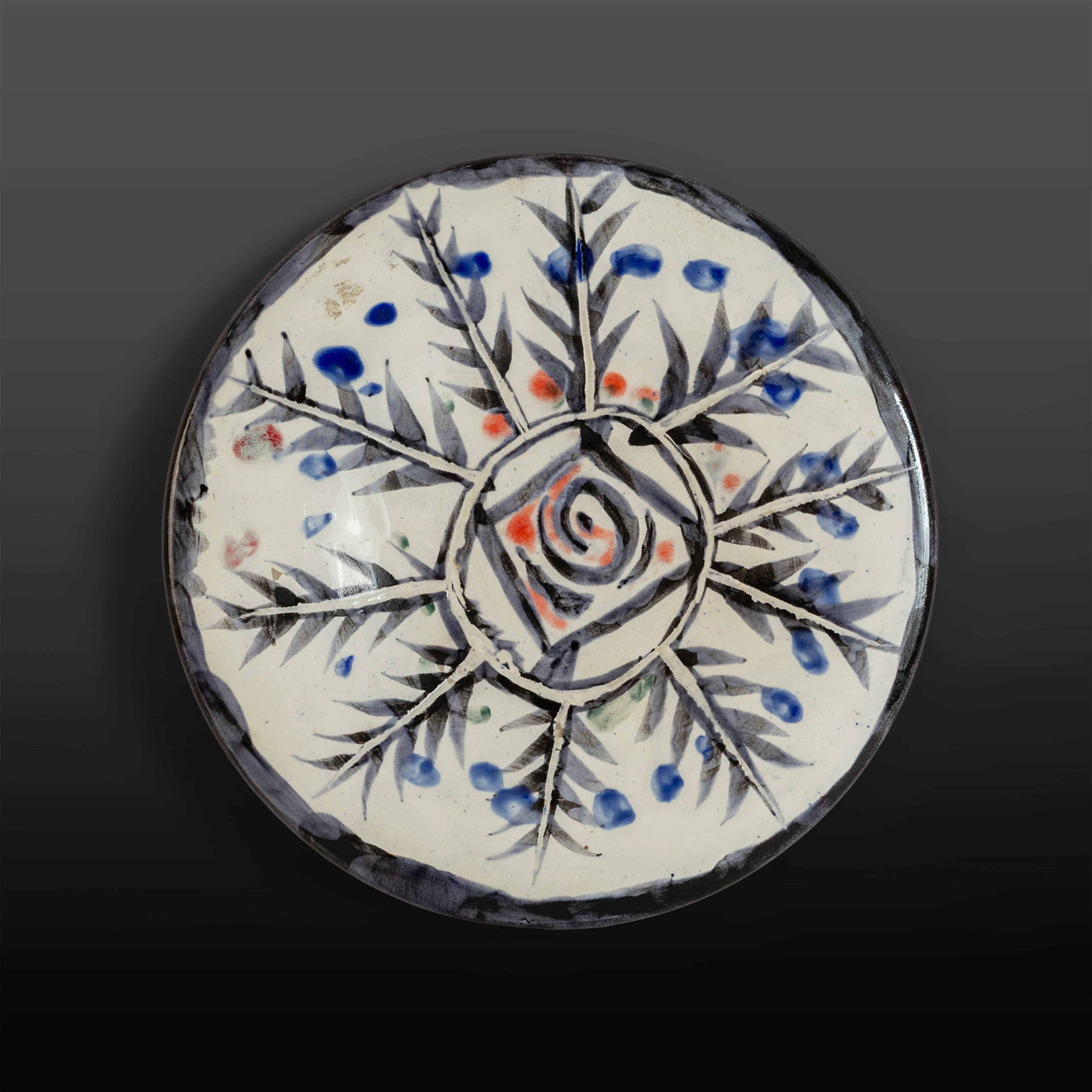 PABLO PICASSO (1881-1973) Motif N.7 1963 piatto in ceramica ø cm 25