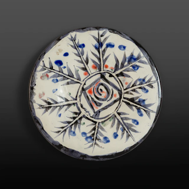 PABLO PICASSO (1881-1973) Motif N.7 1963 piatto in ceramica ø cm 25