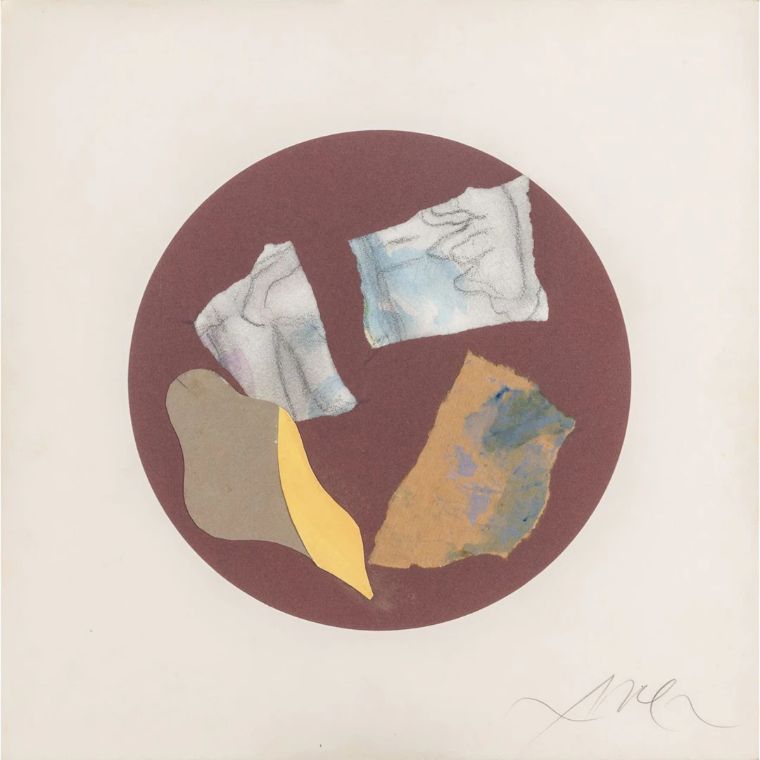 JEAN ARP (1886-1966) Senza titolo collage su cartoncino cm 38x38 firmato