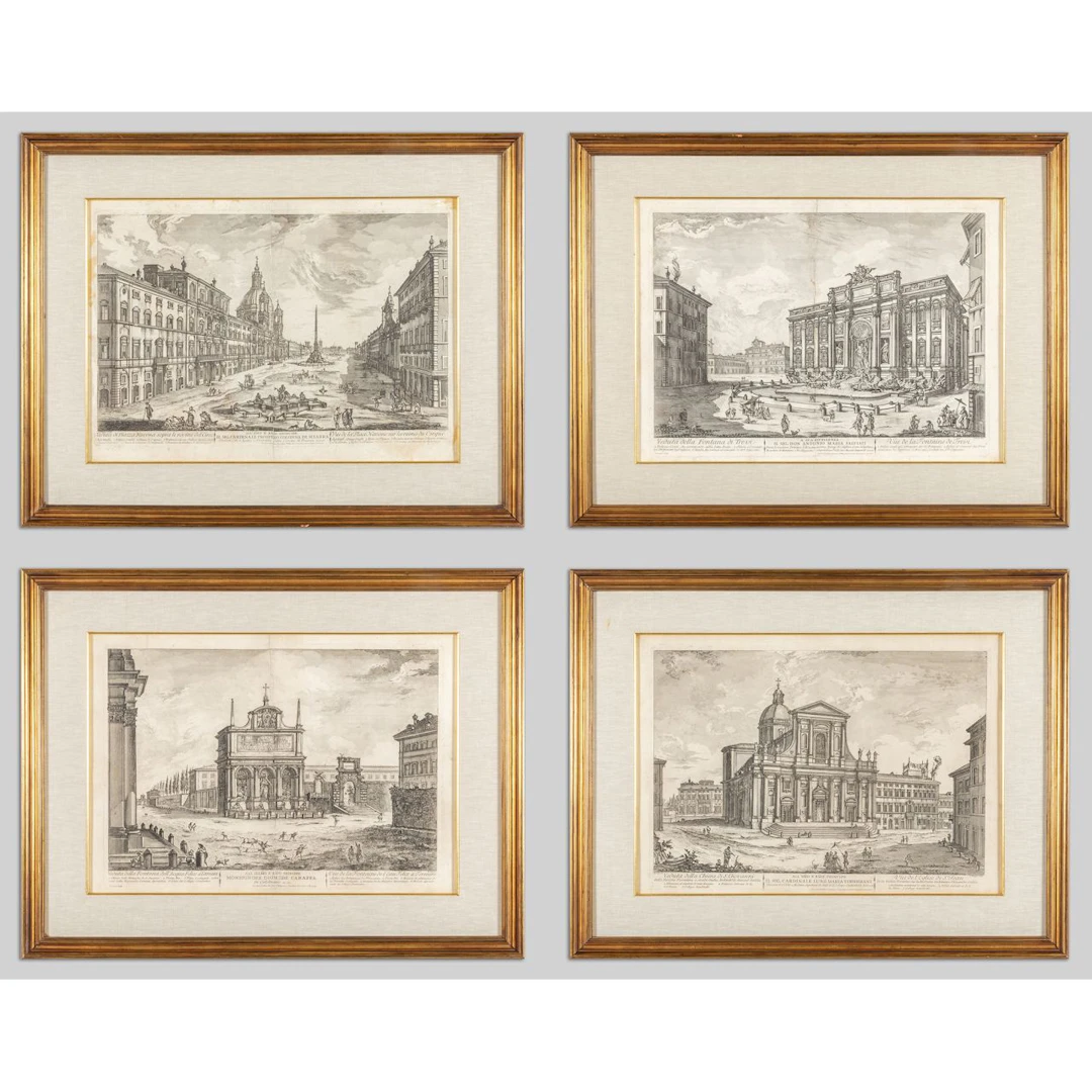 'Vedute di Roma' quattro stampe cm. 60x42