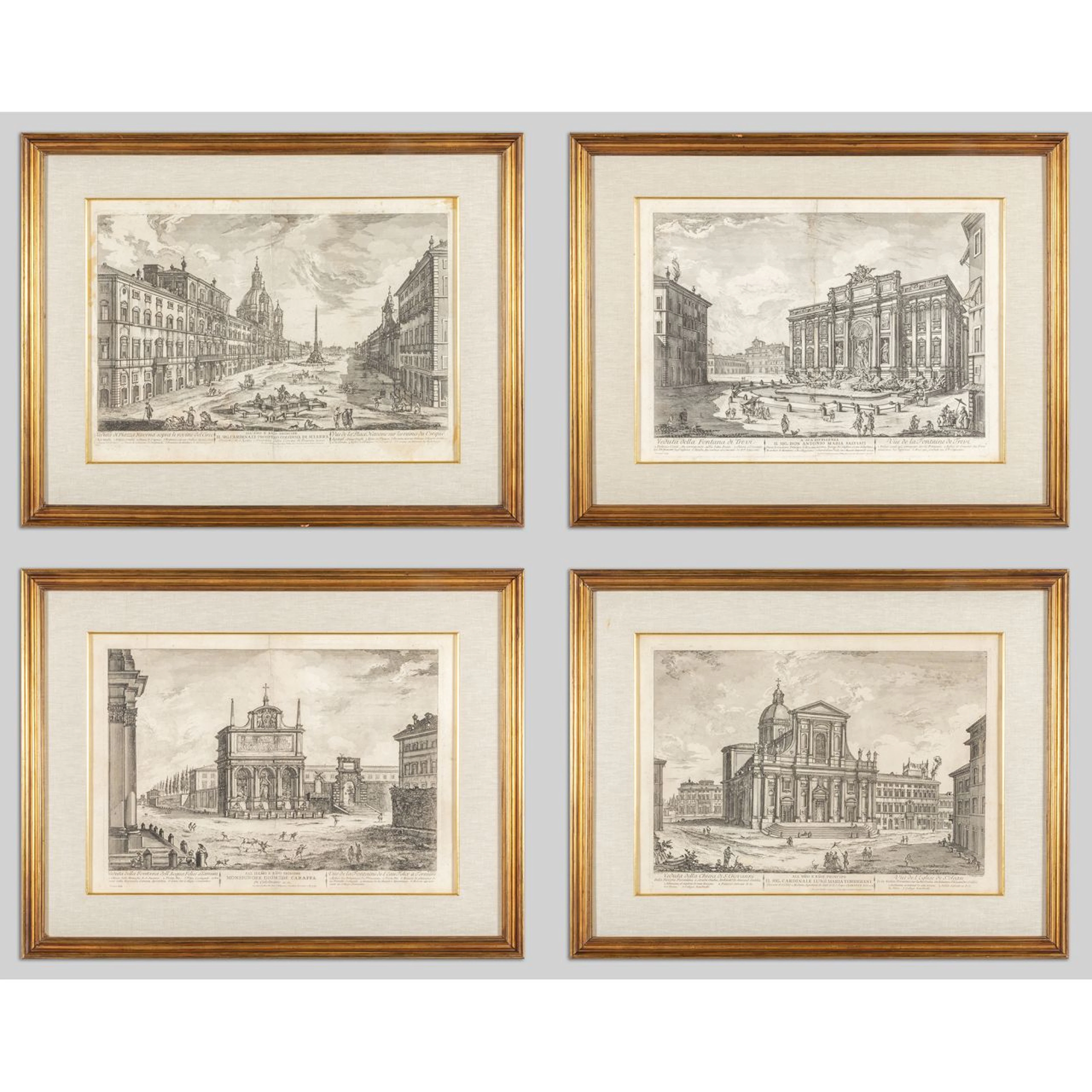'Vedute di Roma' quattro stampe cm. 60x42