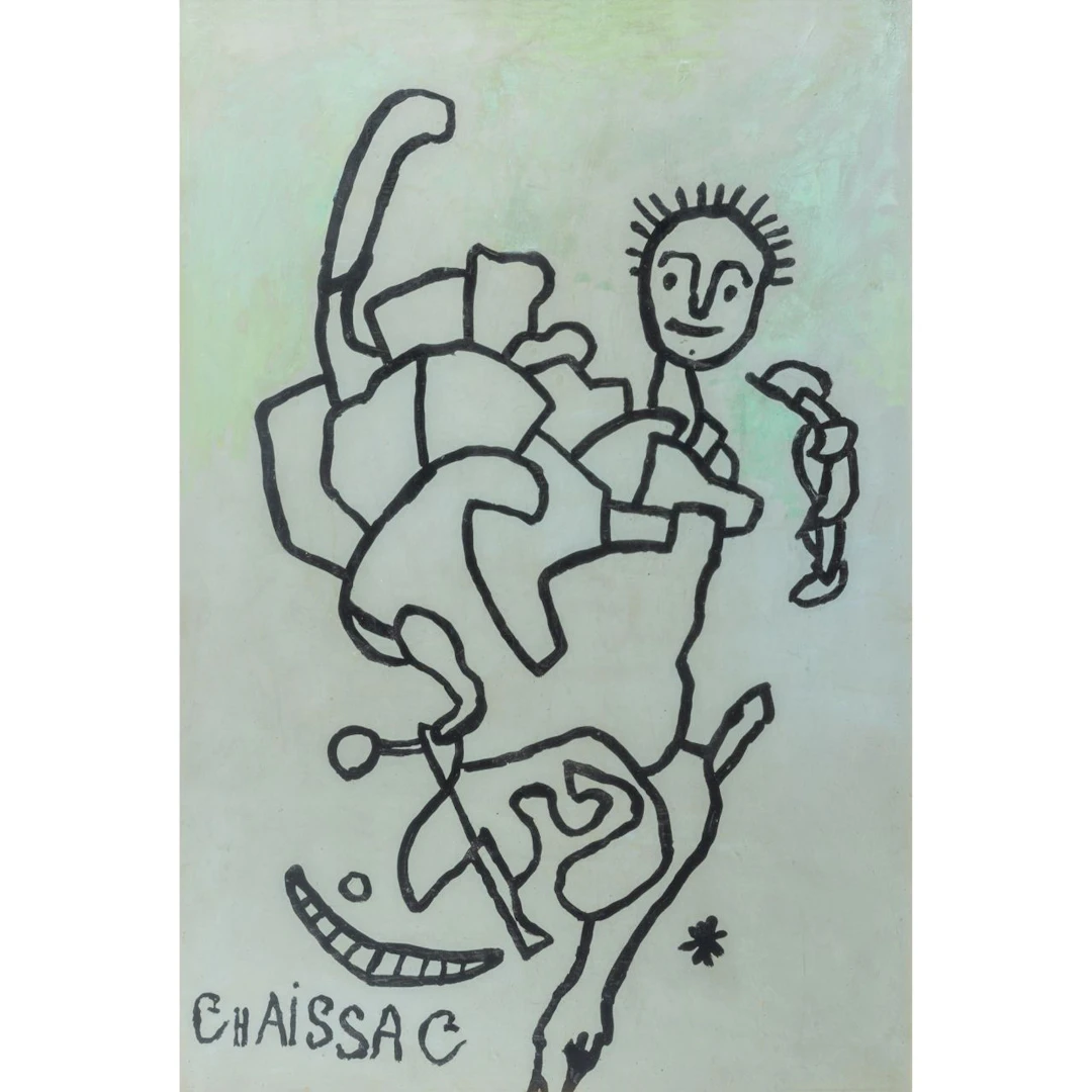 GASTON CHAISSAC (1910-1964) Senza titolo tecnica mista su cartone