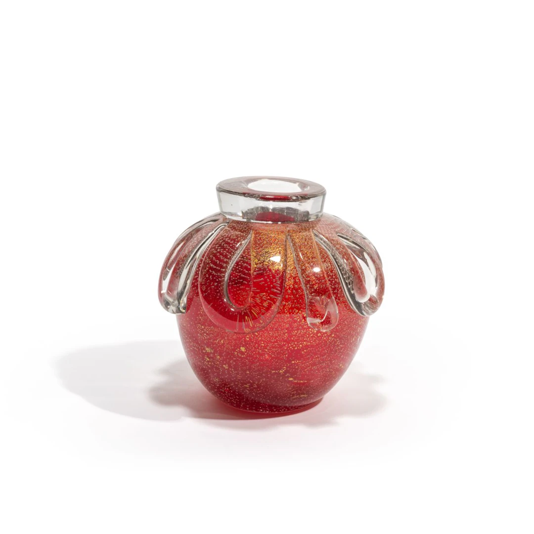FLAVIO POLI, SEGUSO VETRI D'ARTE, 1936 ca. Un vaso in cristallo pesante