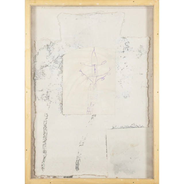 MIMMO PALADINO (1948-) Senza titolo 2000 collage e tecnica mista su