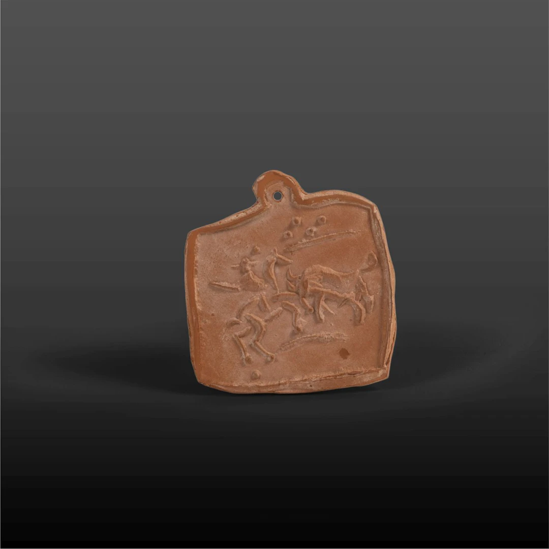 PABLO PICASSO (1881-1973) Picador et Taureau 1950 terracotta cm 7,5x8x0,5