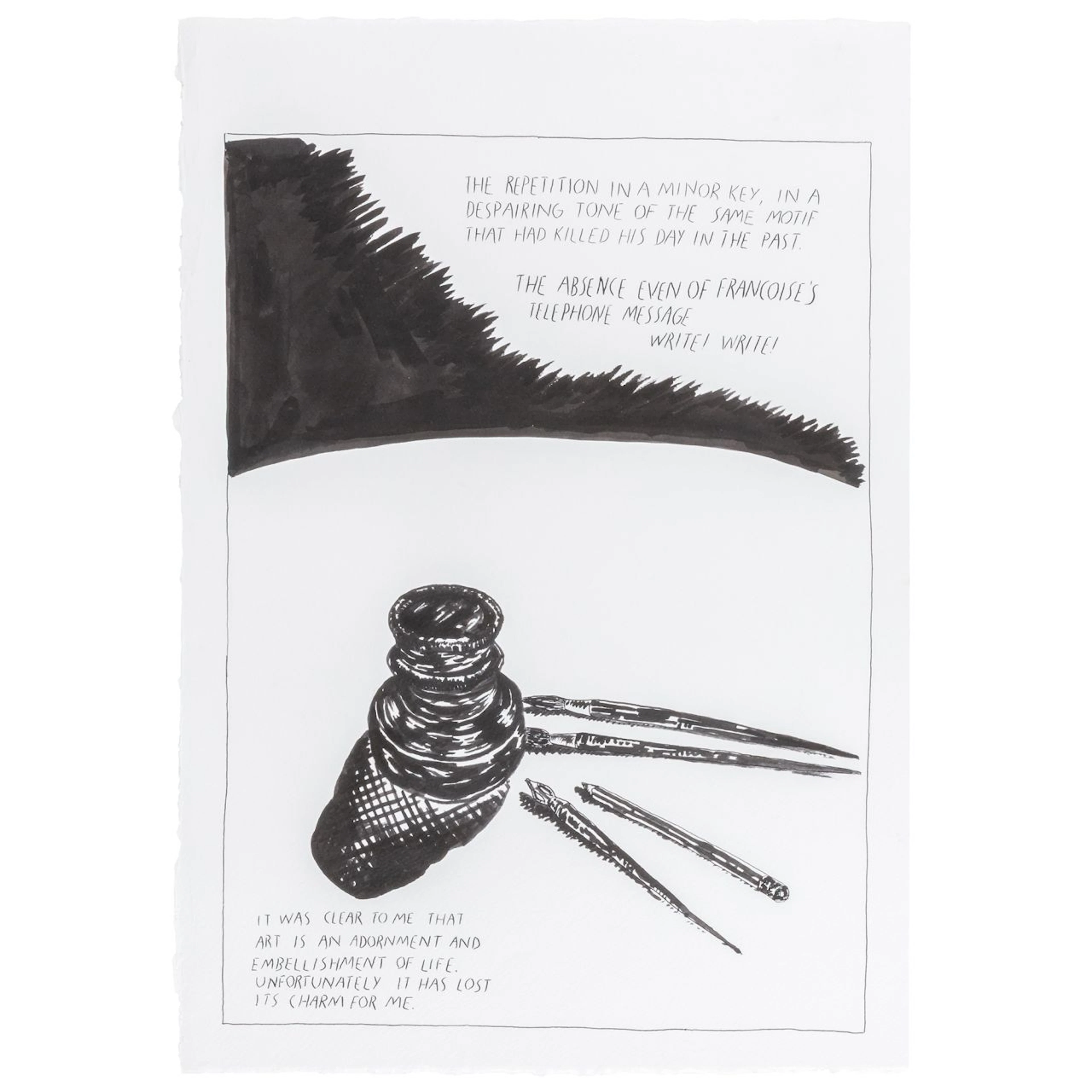 RAYMOND PETTIBON (1957-) Senza titolo (The repetition in a minor key)