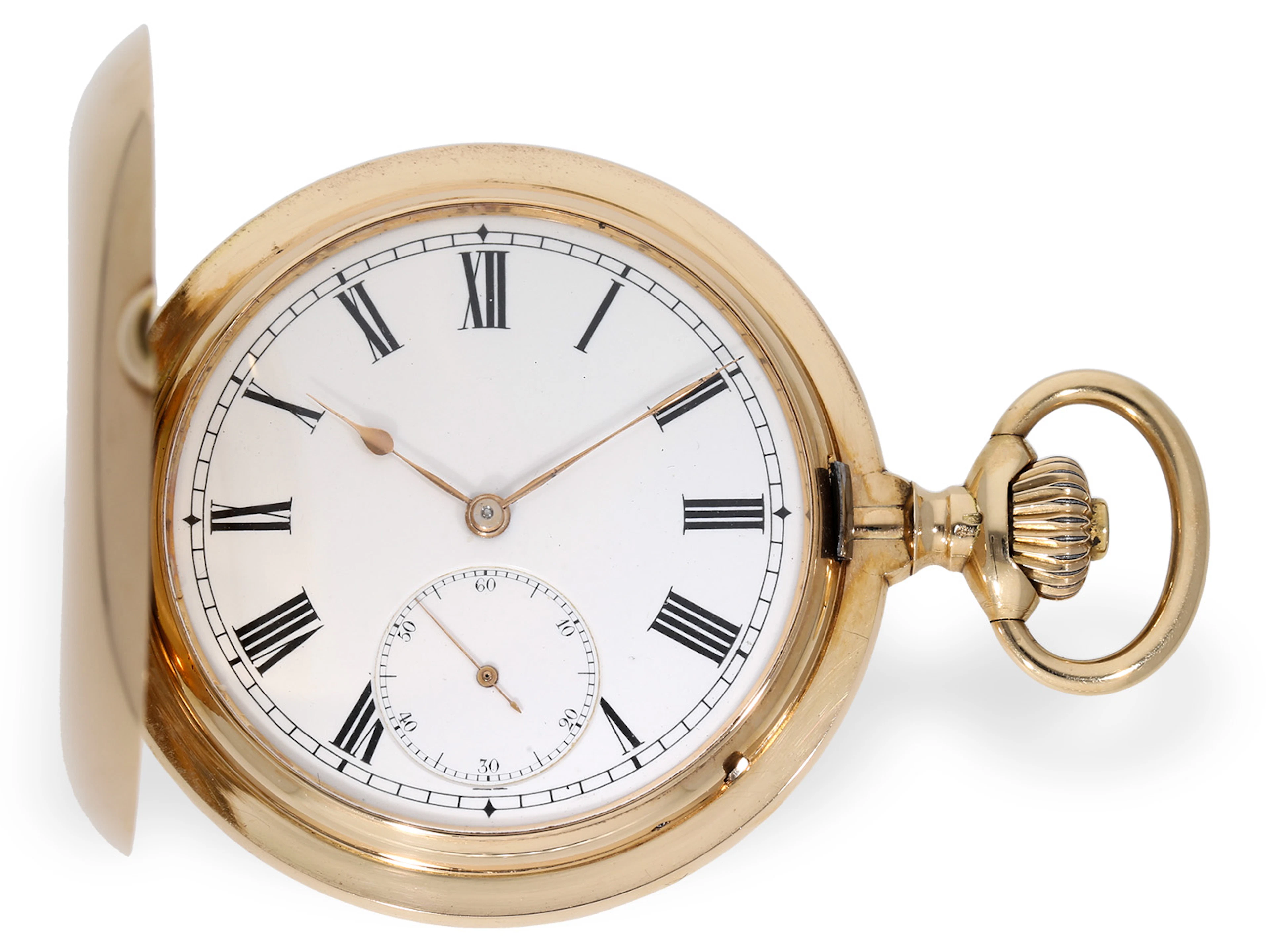 Pocket watch: very rare IWC gold hunting case pocket watch ‘Extra