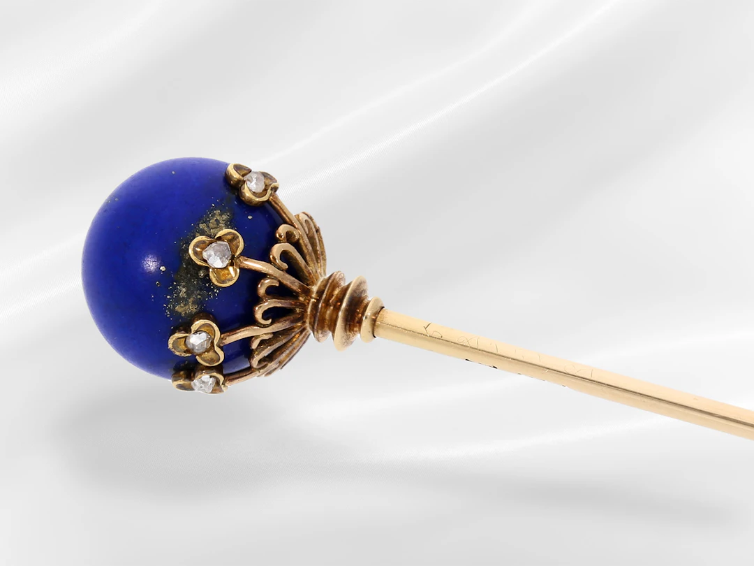Russian hatpin/hairpin set with diamonds, c. 1900, probably Fabergé