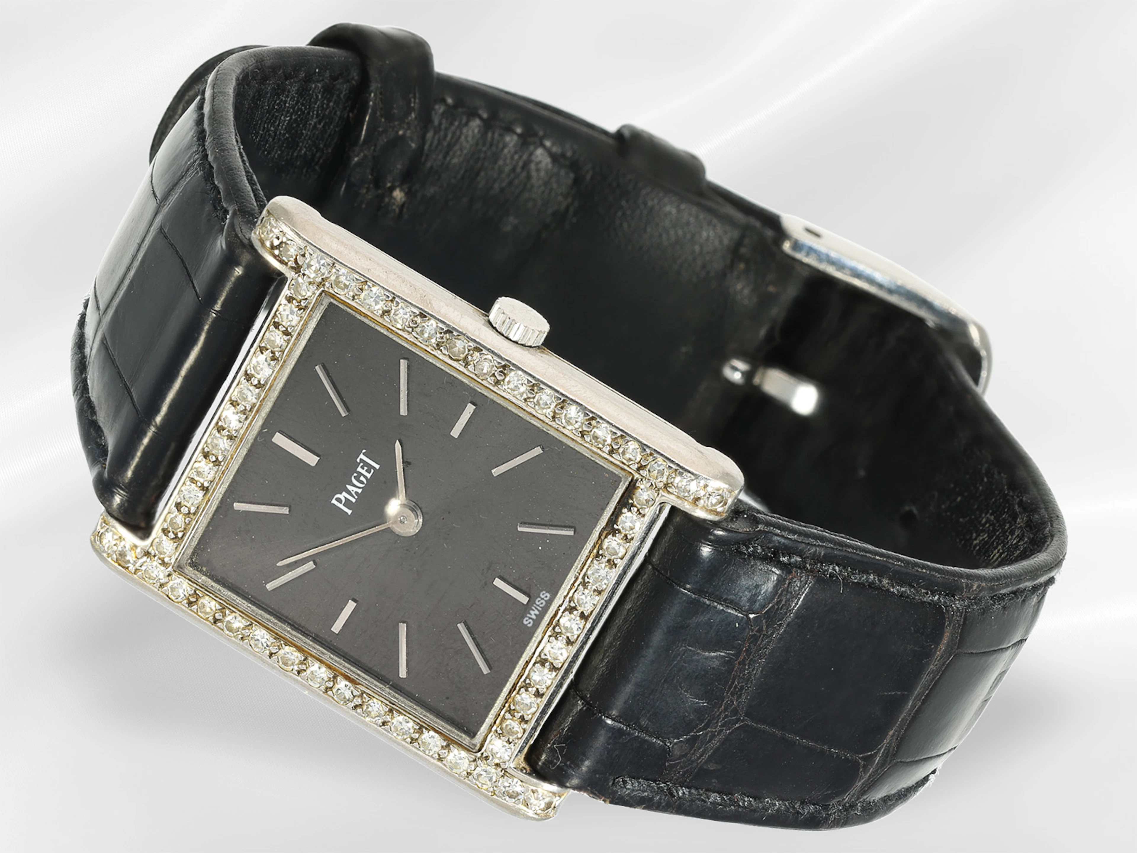 Wristwatch: rare, vintage white gold diamond ladies’ watch by Piaget