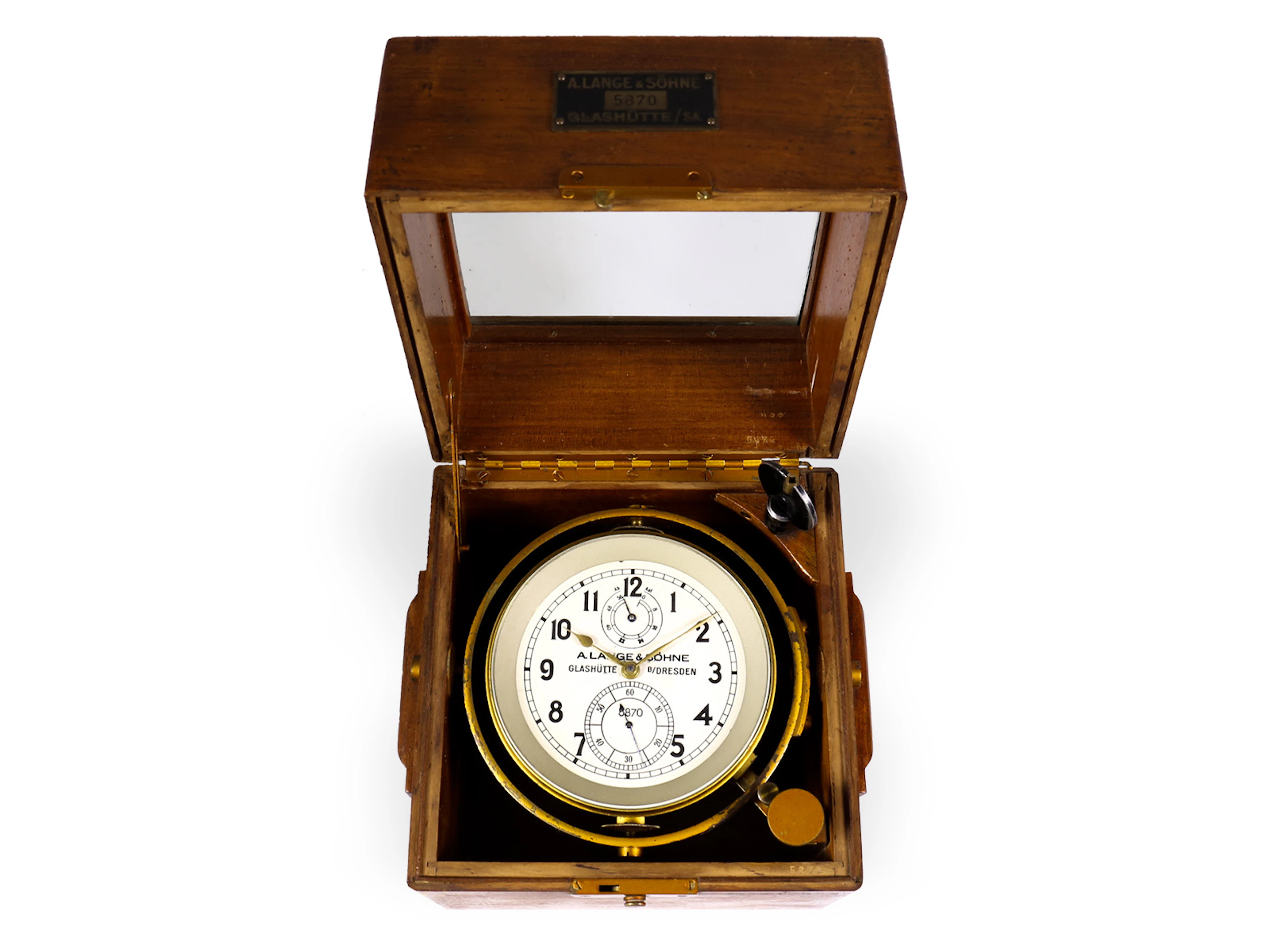 Marine chronometer: A. Lange & Söhne chronometer No. 5870, spring