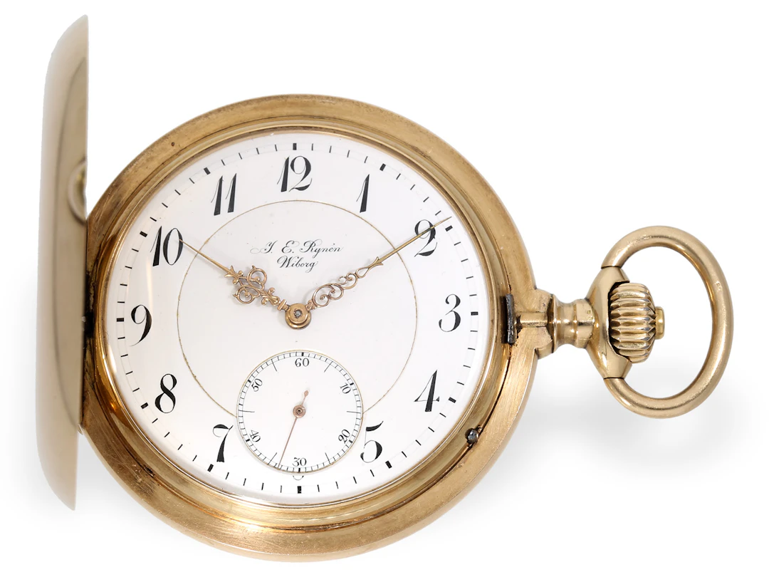 Pocket watch: a heavy, very fine Anker chronometer, supplied to Rynén