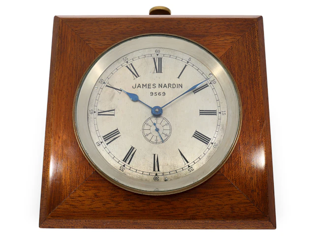 Unusual desk chronometer circa 1870, James Nardin Locle, presumed