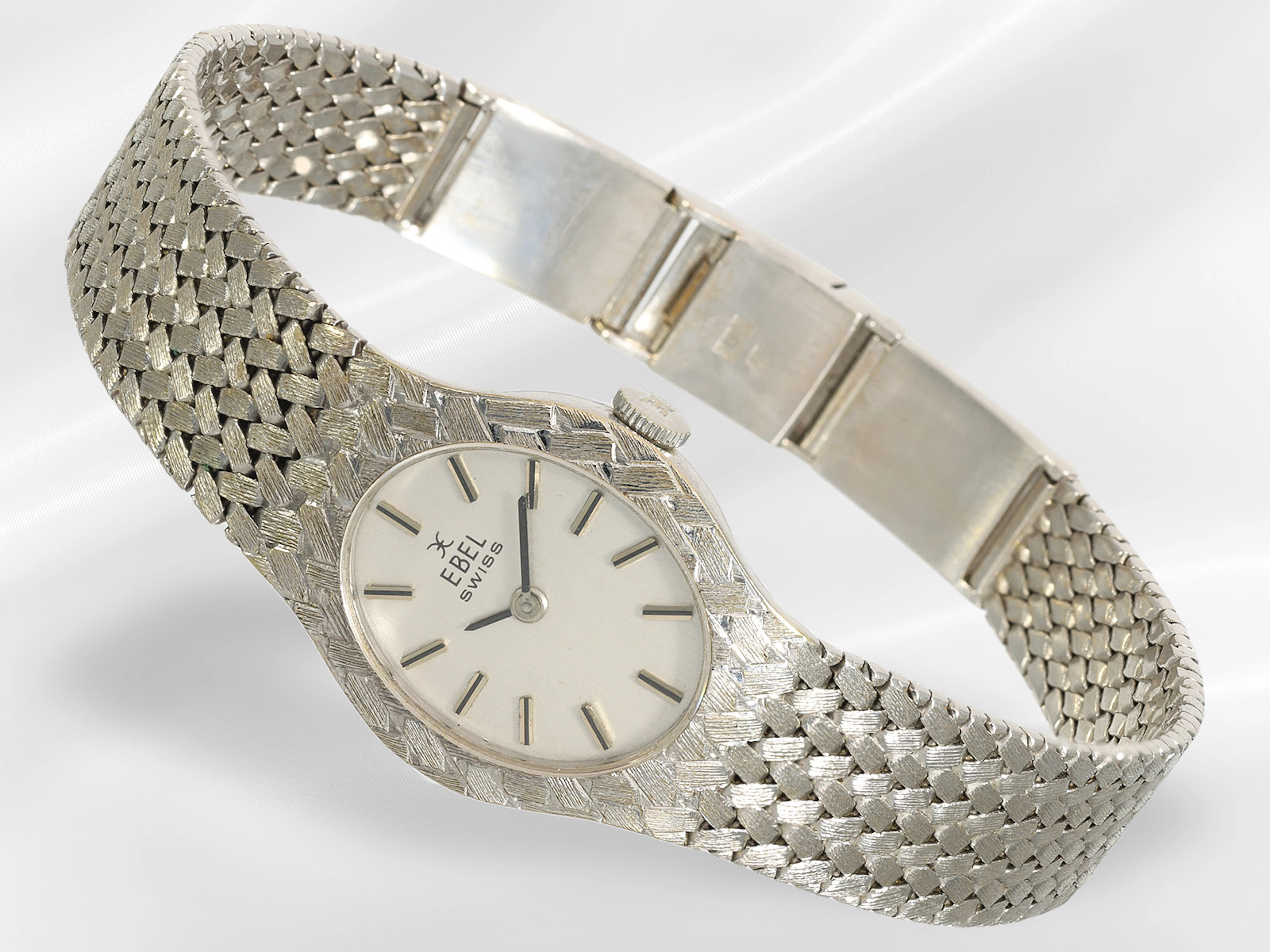 Wristwatch: substantial vintage ladies’ watch by Ebel, 18K white gold