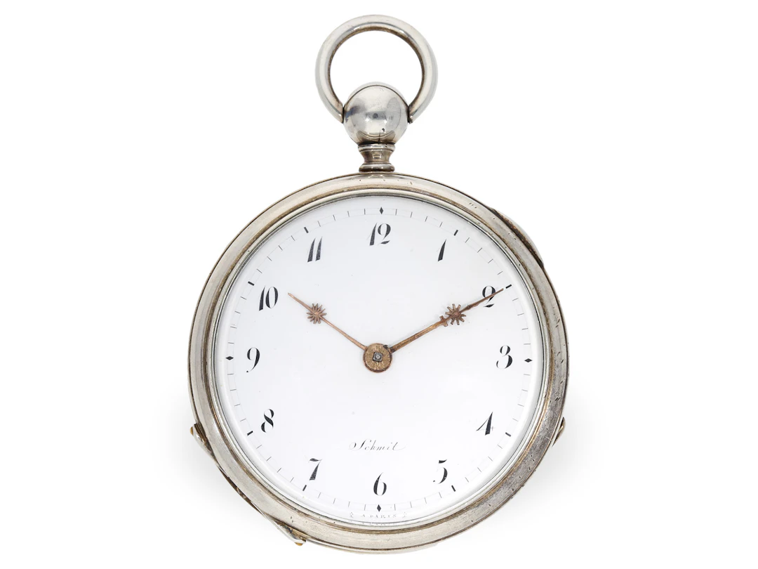 Pocket watch: very rare self-winding verge watch, Schmit, c. 1800