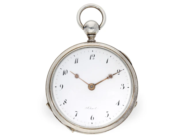 Pocket watch: very rare self-winding verge watch, Schmit, c. 1800