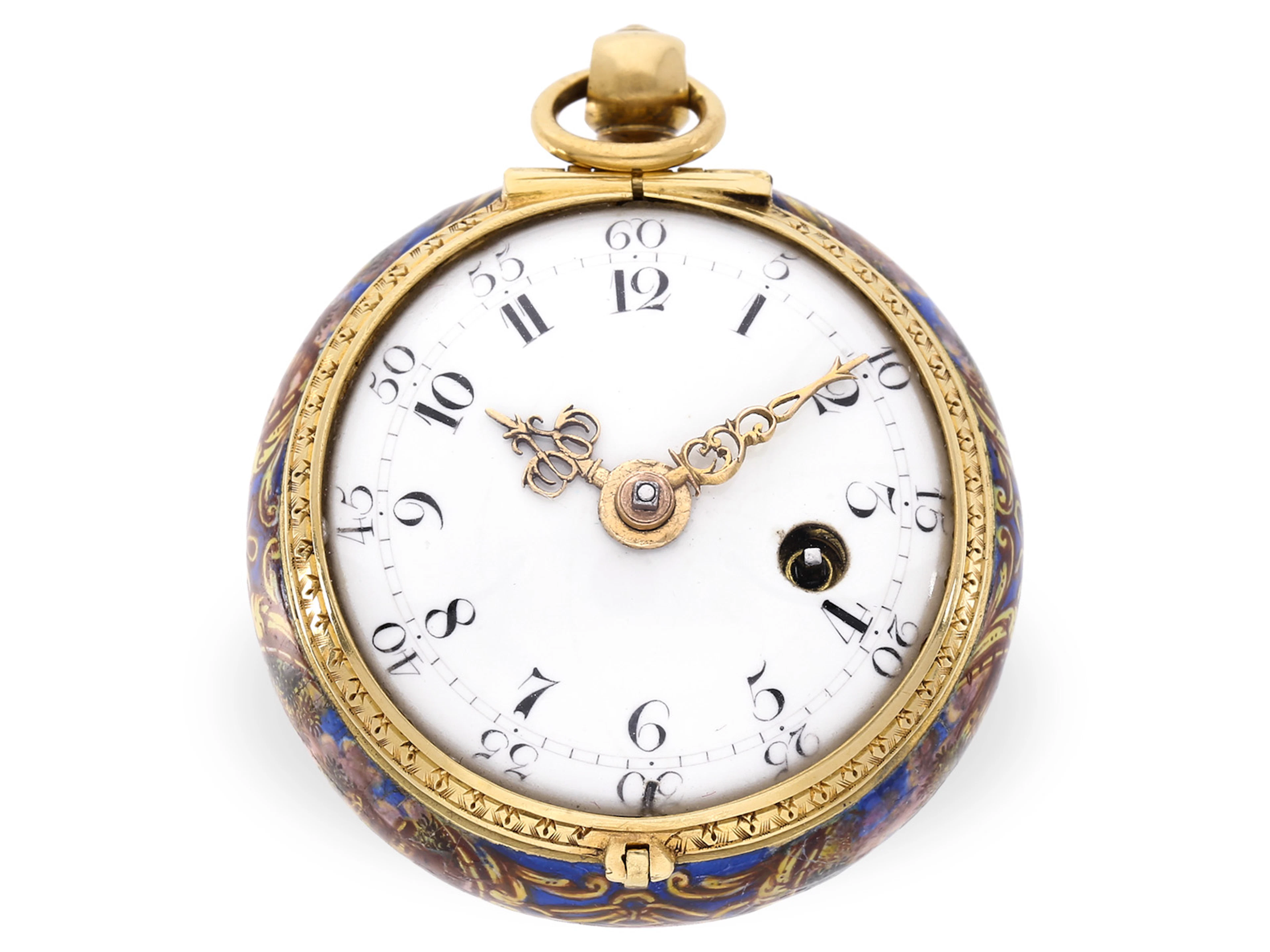 Pendant watch: important enamelled watch ‘Huaud fecit’, ca. 1685