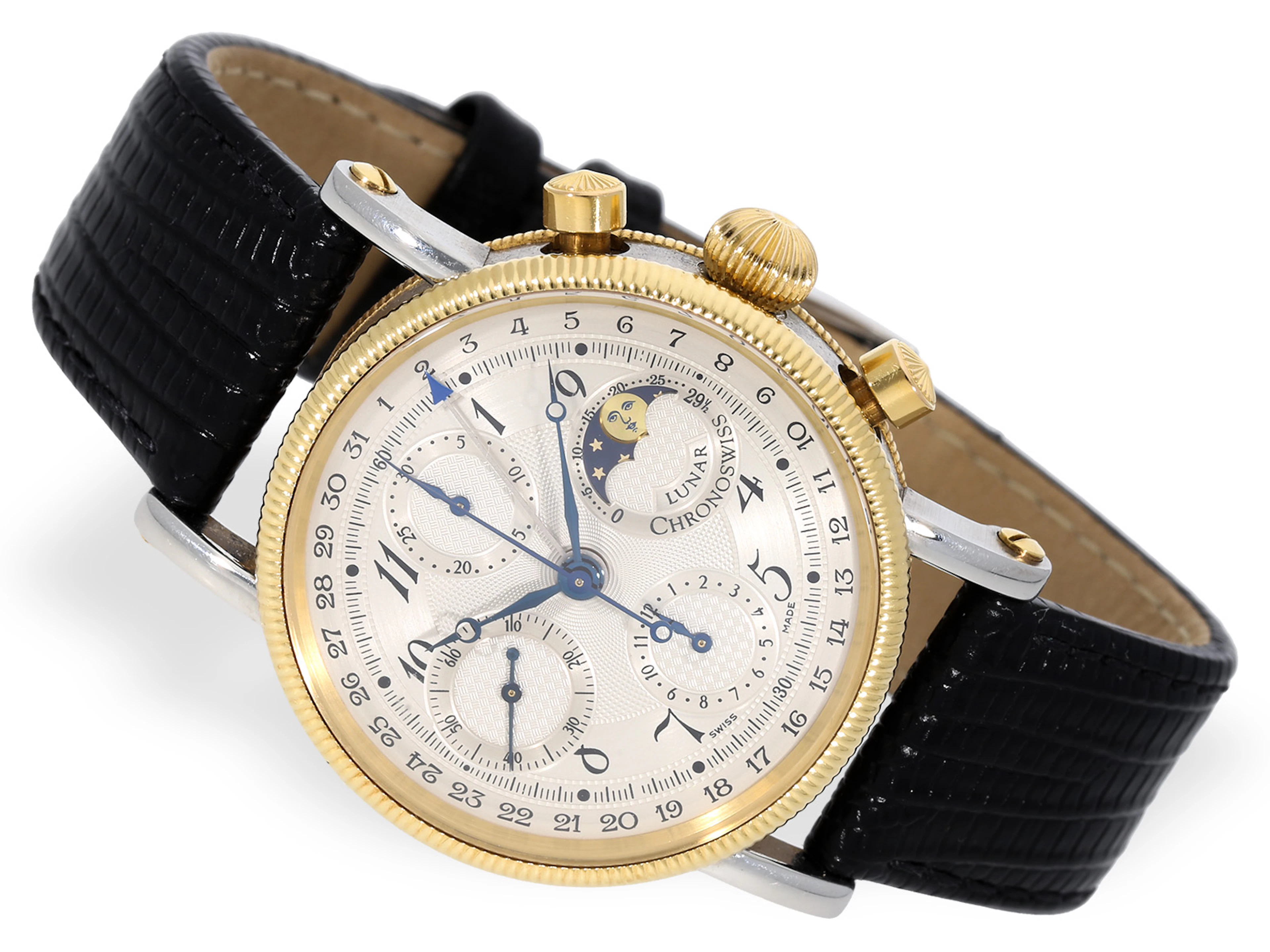 Wristwatch: Chronoswiss Lunar chronograph Ref. 7522, steel and gold
