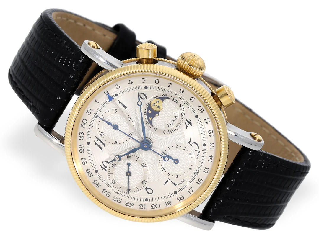 Wristwatch: Chronoswiss Lunar chronograph Ref. 7522, steel and gold