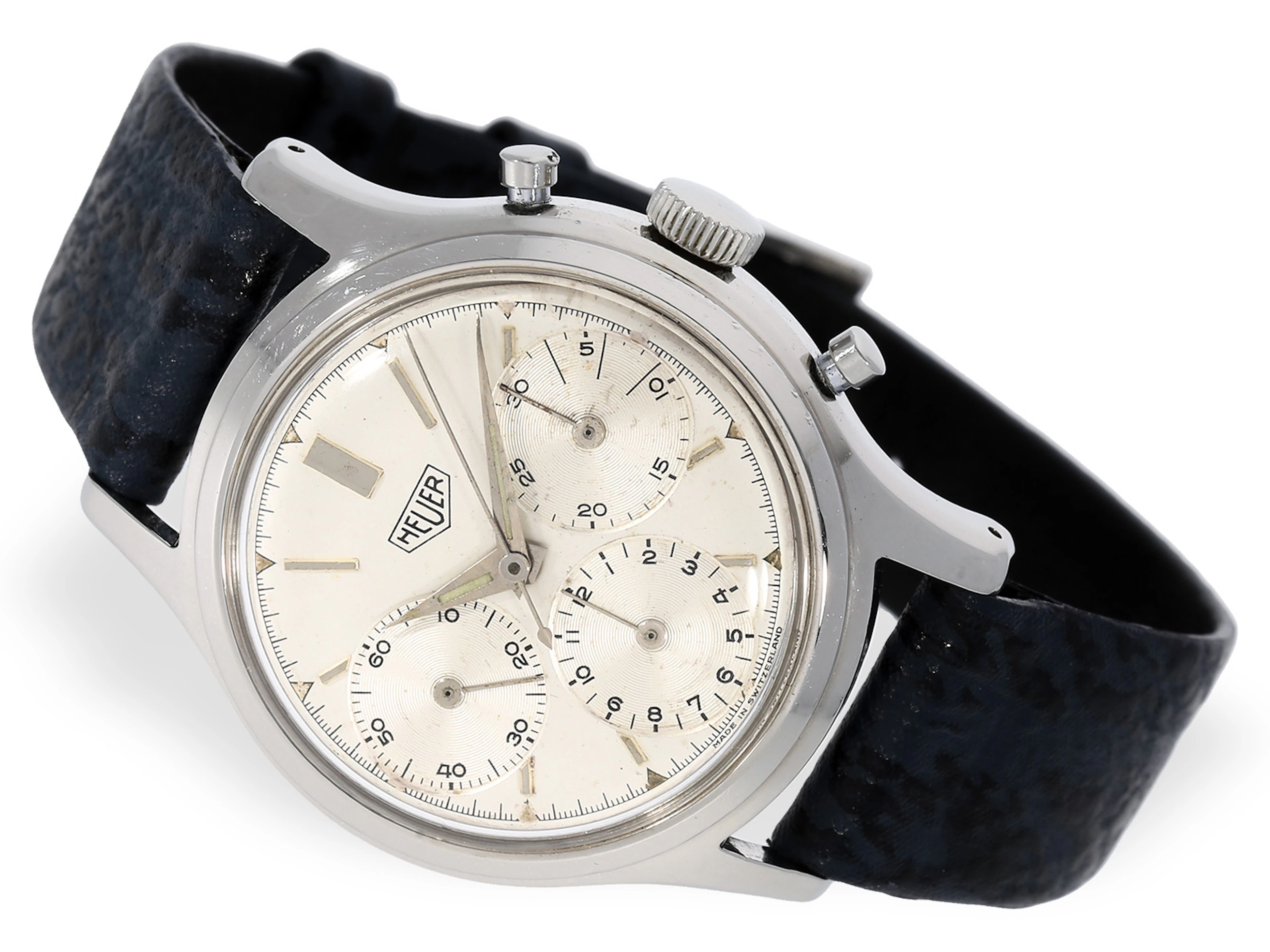 Wristwatch: rare, large Heuer ‘Big Eyes’ chronograph, circa 1960