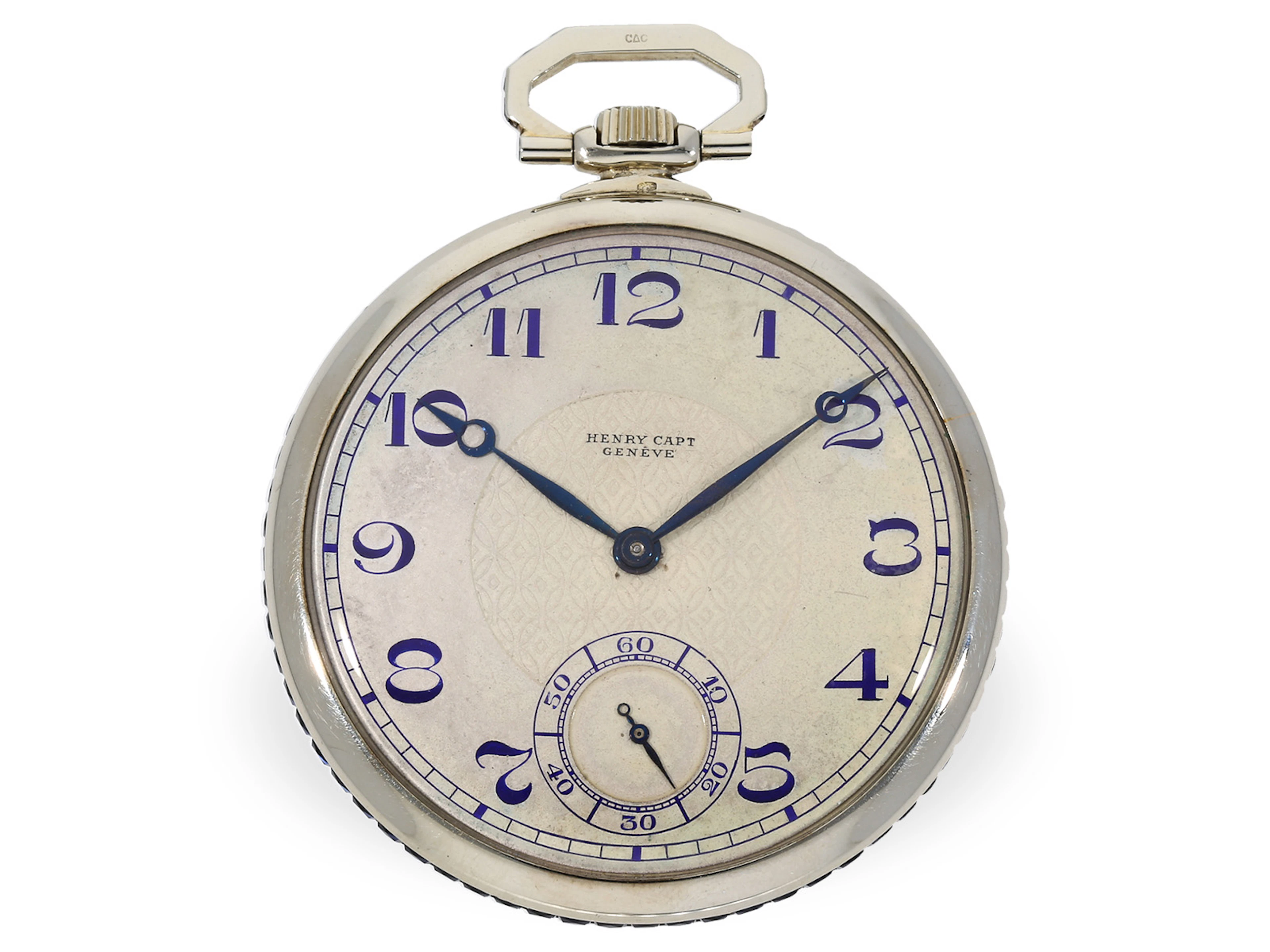 Pocket watch: exceptionally beautiful Geneva dress watch set with