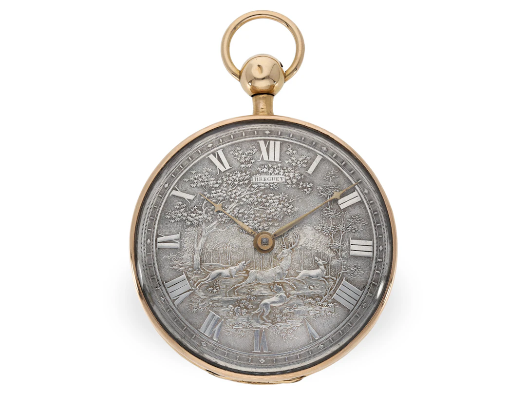 Pocket watch: large gold Lepine with a special carillon strike, ca. 1800