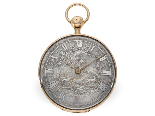 Pocket watch: large gold Lepine with a special carillon strike, ca. 1800