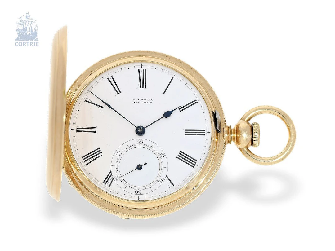 Pocket watch: A Lange rarity, museum-quality, very early, heavy A.