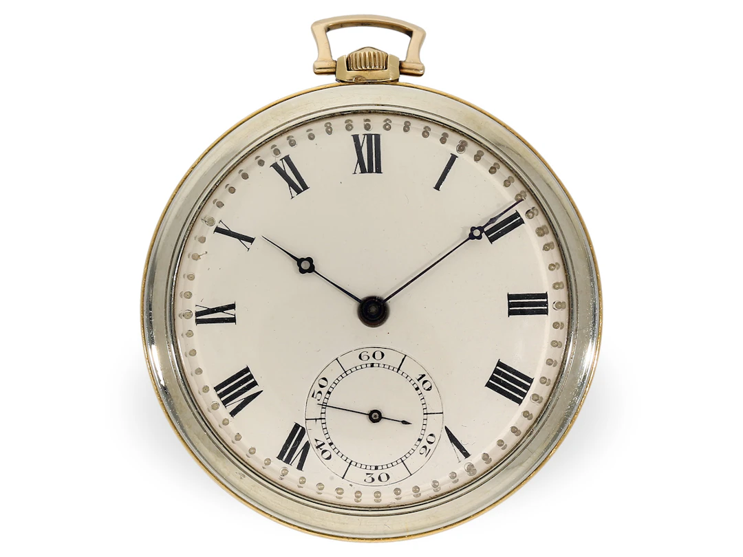 Pocket watch: exquisite gold and enamel dress watch in the Cartier