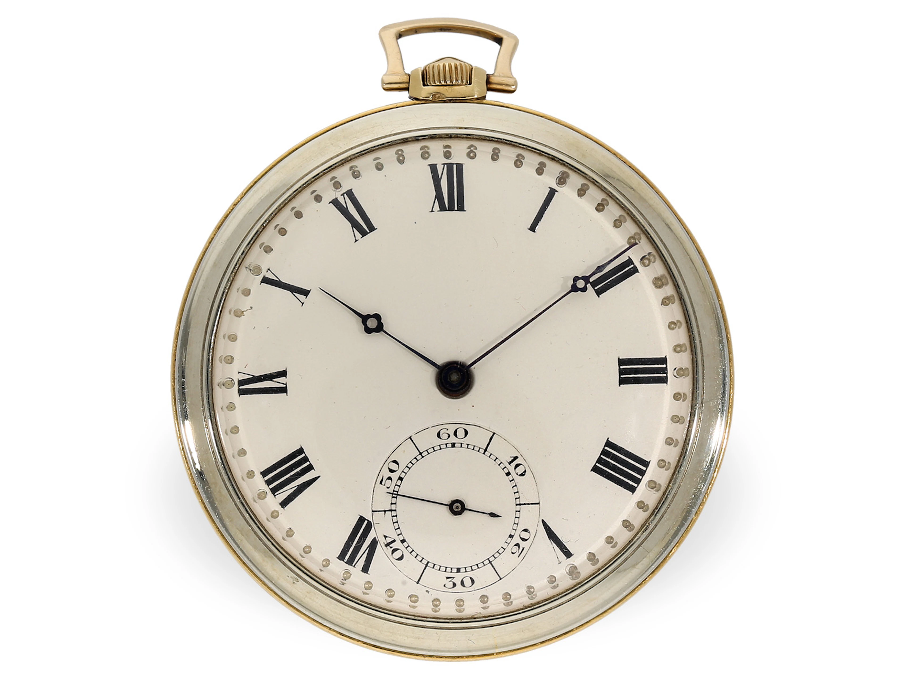Pocket watch: exquisite gold and enamel dress watch in the Cartier