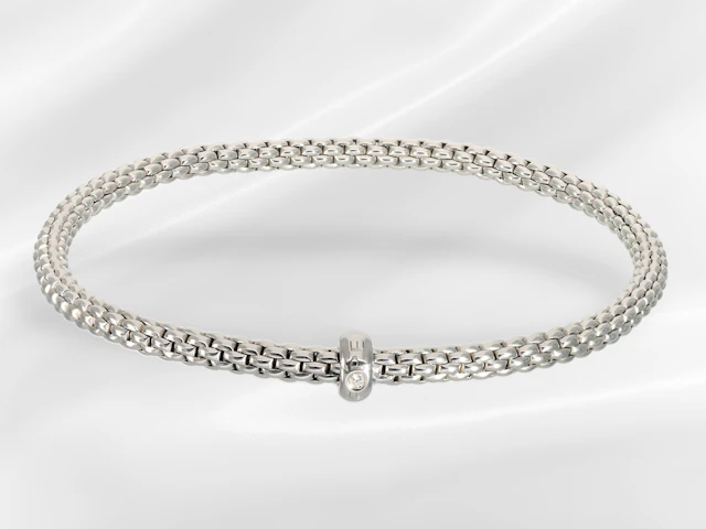 Italian designer goldsmith’s bracelet from Fope, high-quality branded