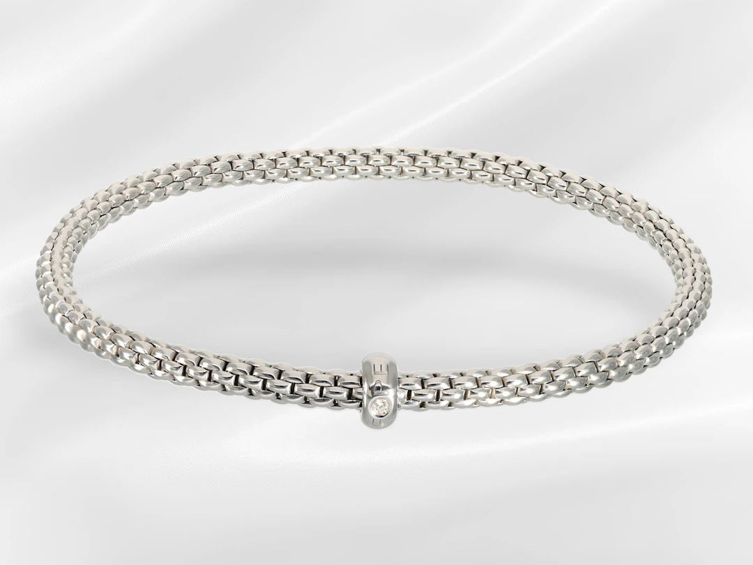 Italian designer goldsmith’s bracelet from Fope, high-quality branded