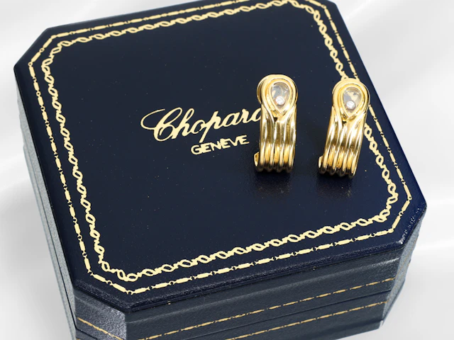 Earrings: formerly very expensive, luxurious earrings from ‘Chopard’