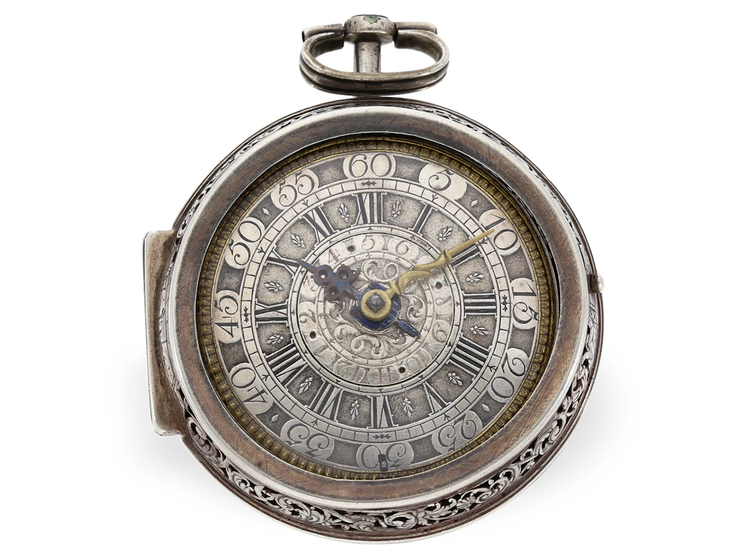 Pocket watch: museum-quality single-hand pocket watch with alarm