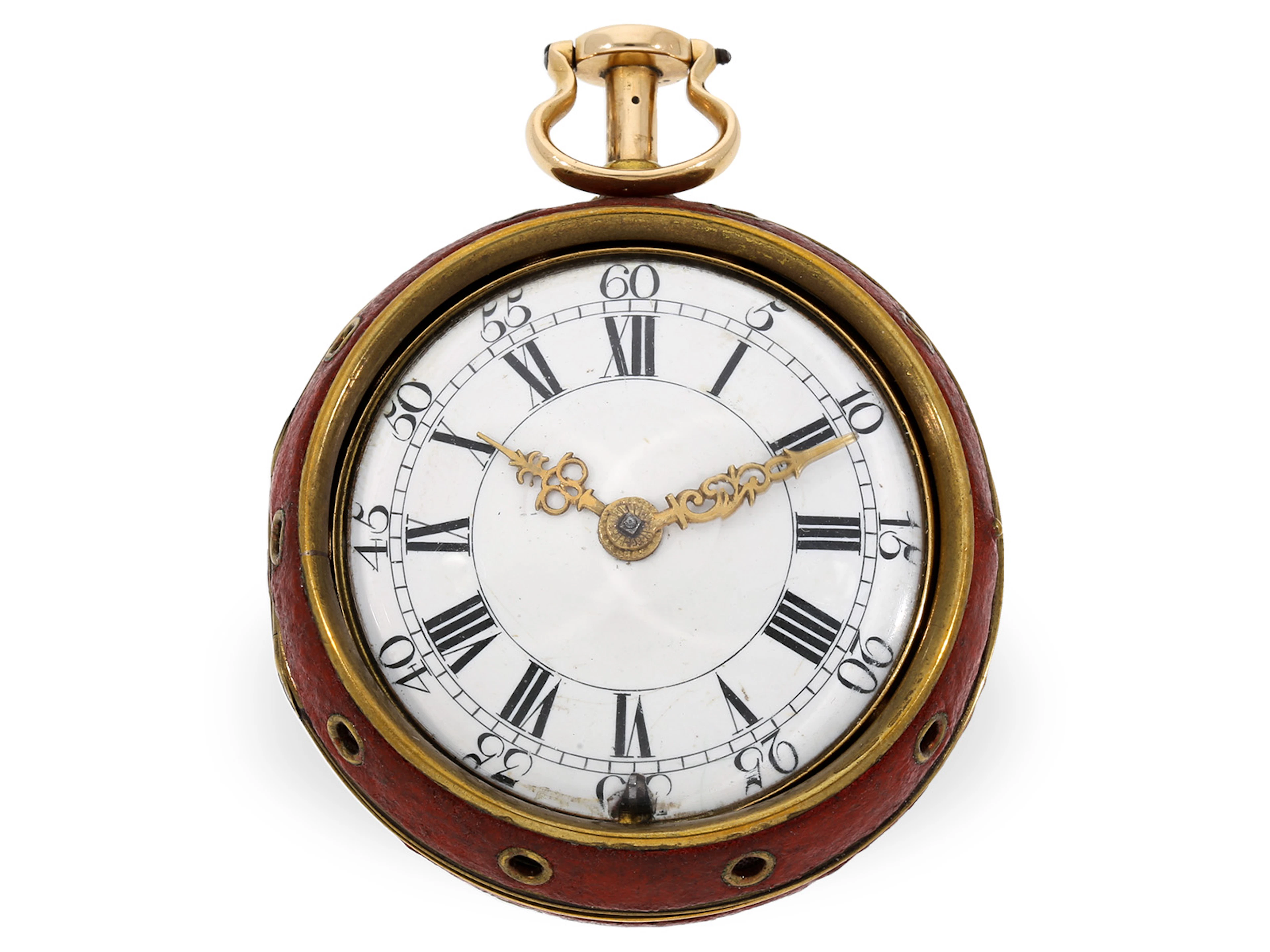 Pocket watch: rare 22K cylinder watch with half-quarter repeater
