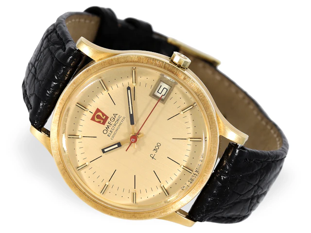 Wristwatch: vintage 18K Omega Electronic Chronometer, Calibre 1250