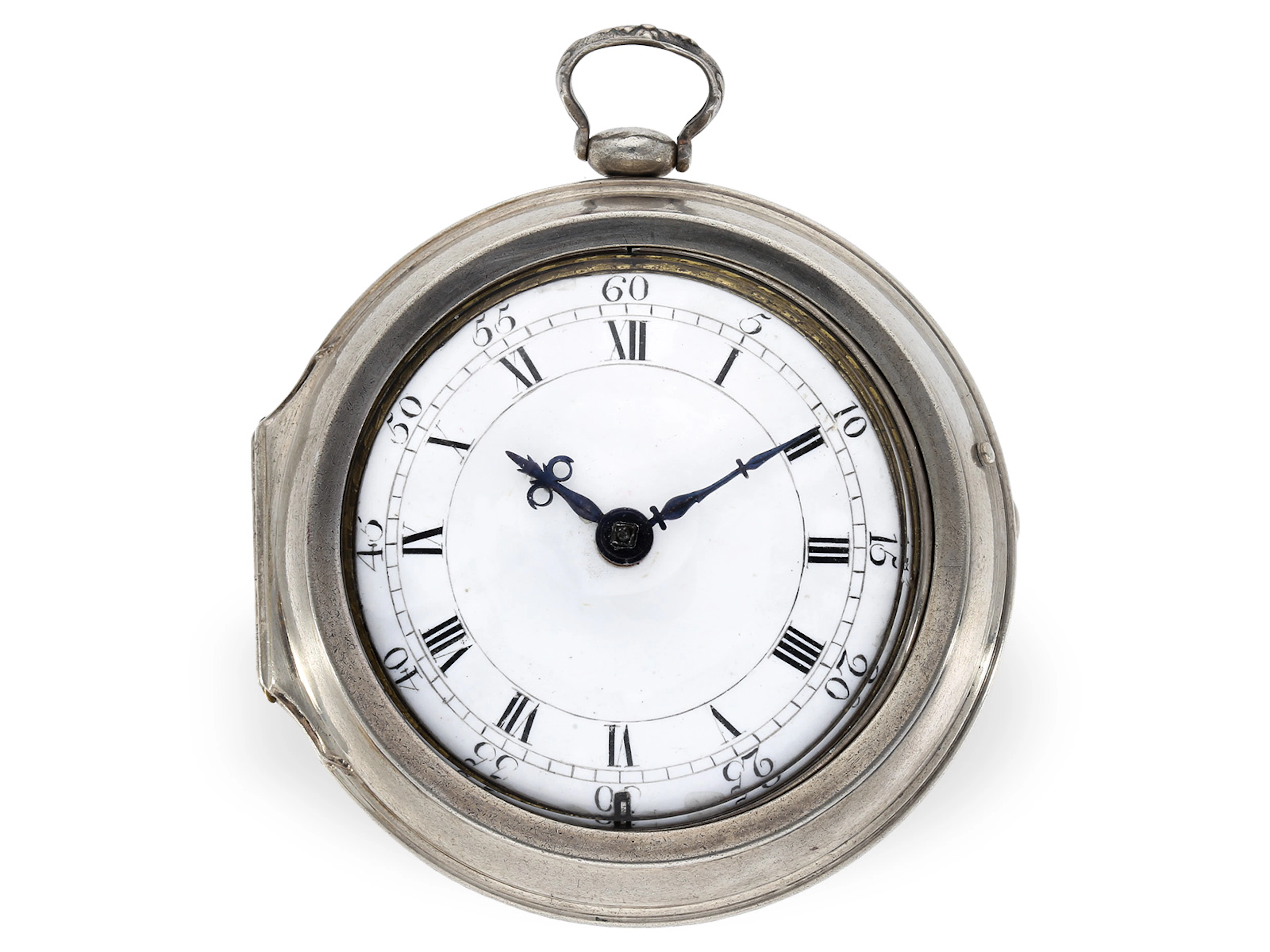Pocket watch: A rarity, English verge watch with rock crystal clasp