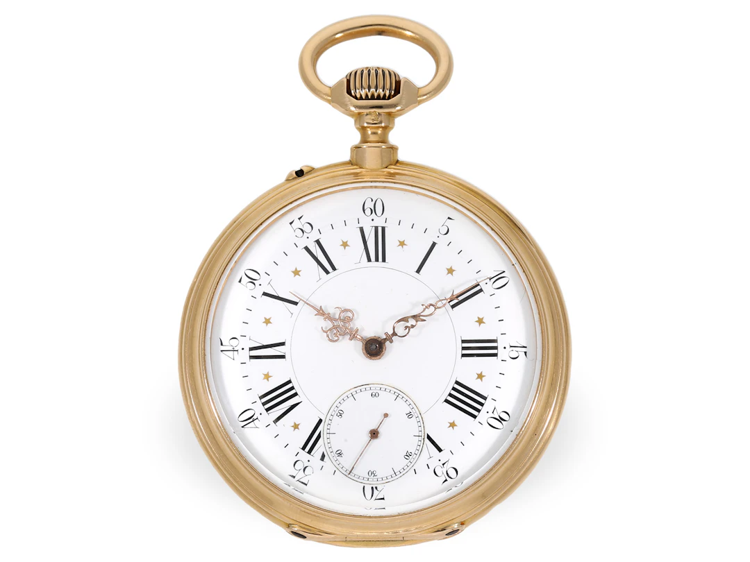 Pocket watch: very fine BREGUET pocket chronometer No. 3442 with secret